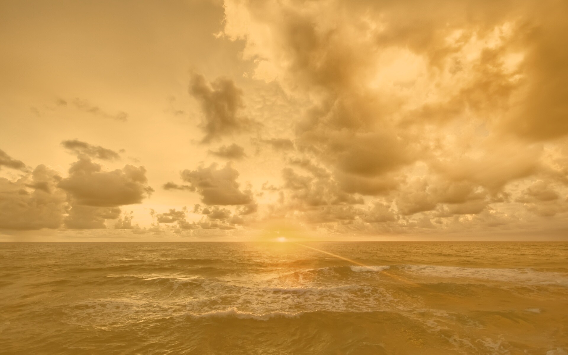 Закат на море обои