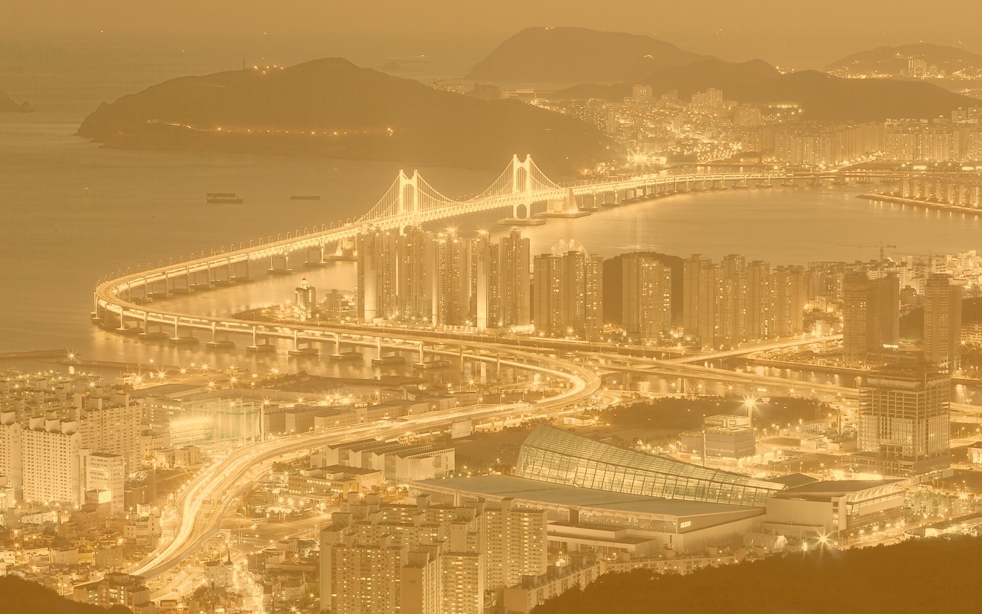 Ночной город обои