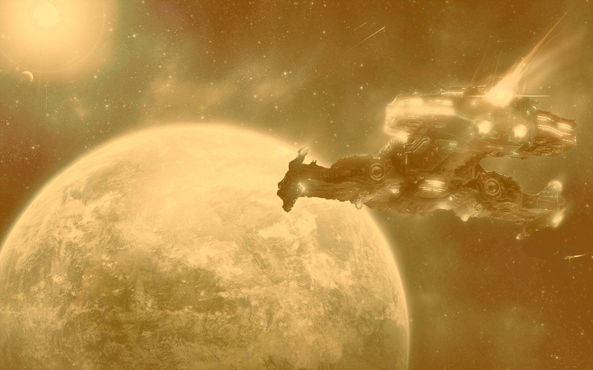 Hyperion летит к земле обои