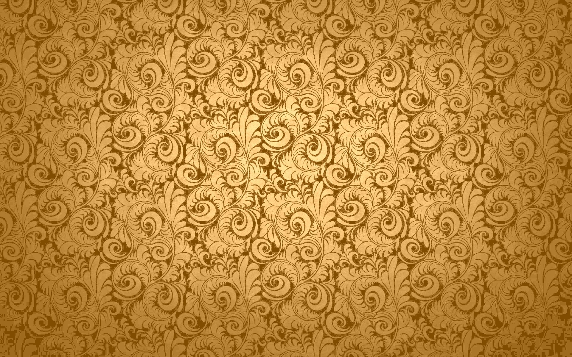 Черный фон с узорами и завитками обои