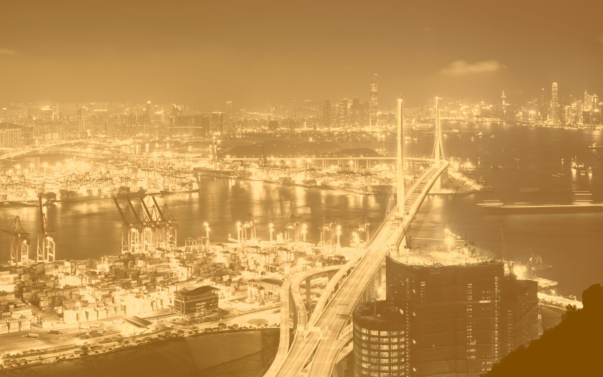 Ночная городская жизнь обои