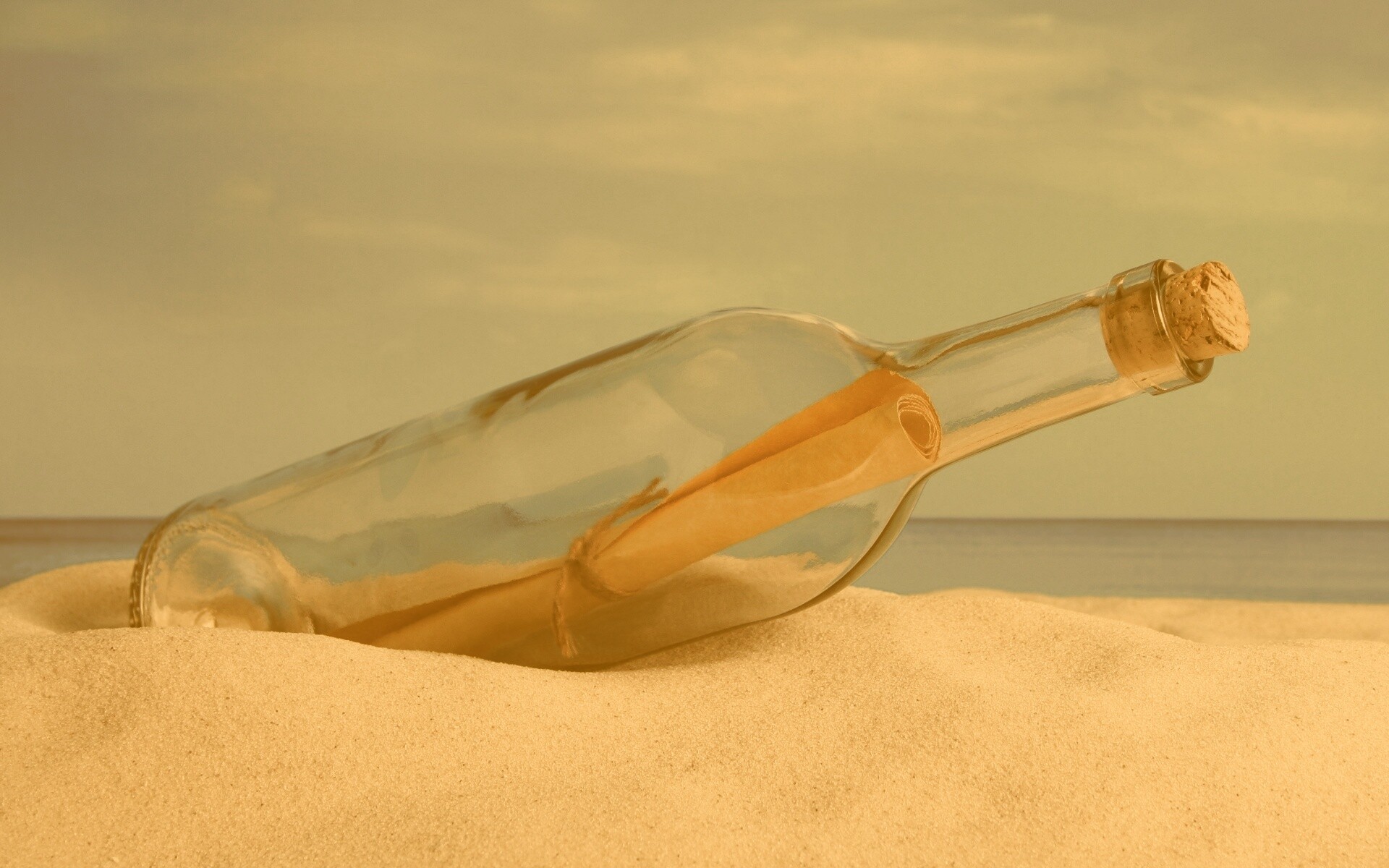 Послание в бутылке обои