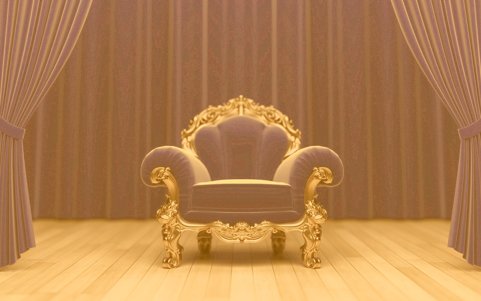 Королевское синее кресло обои