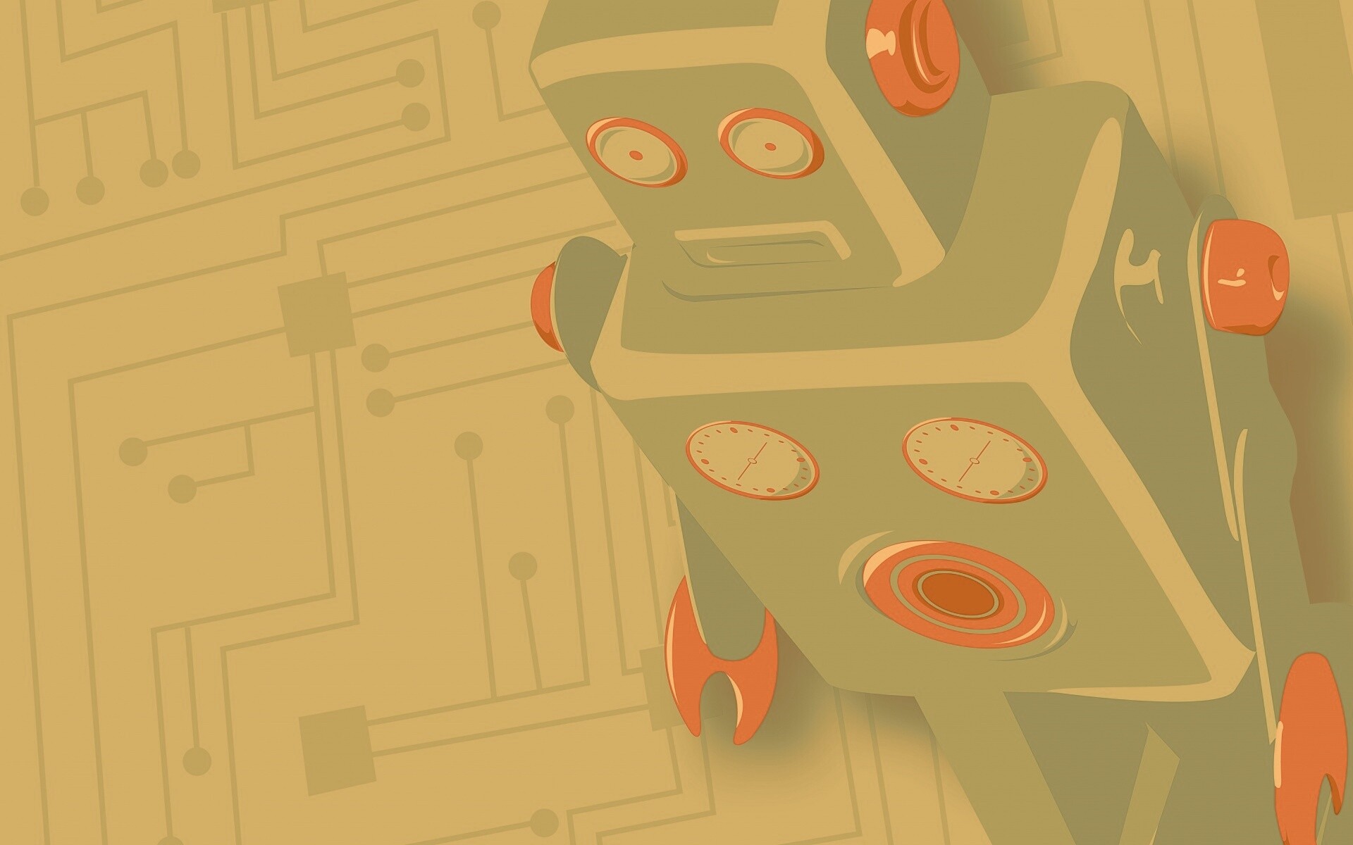 Векторный робот обои