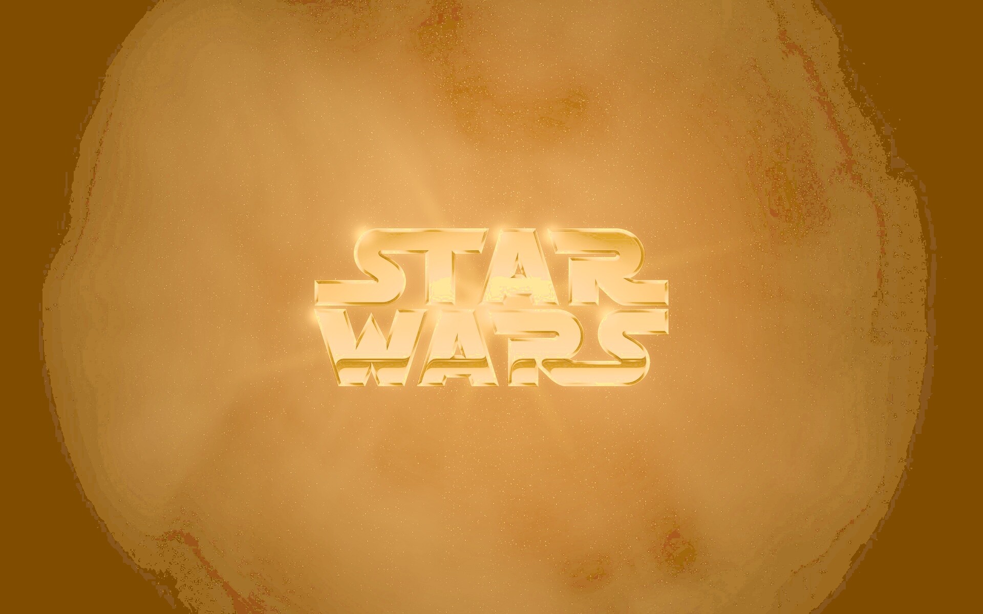 Золотой логотип Star Wars обои