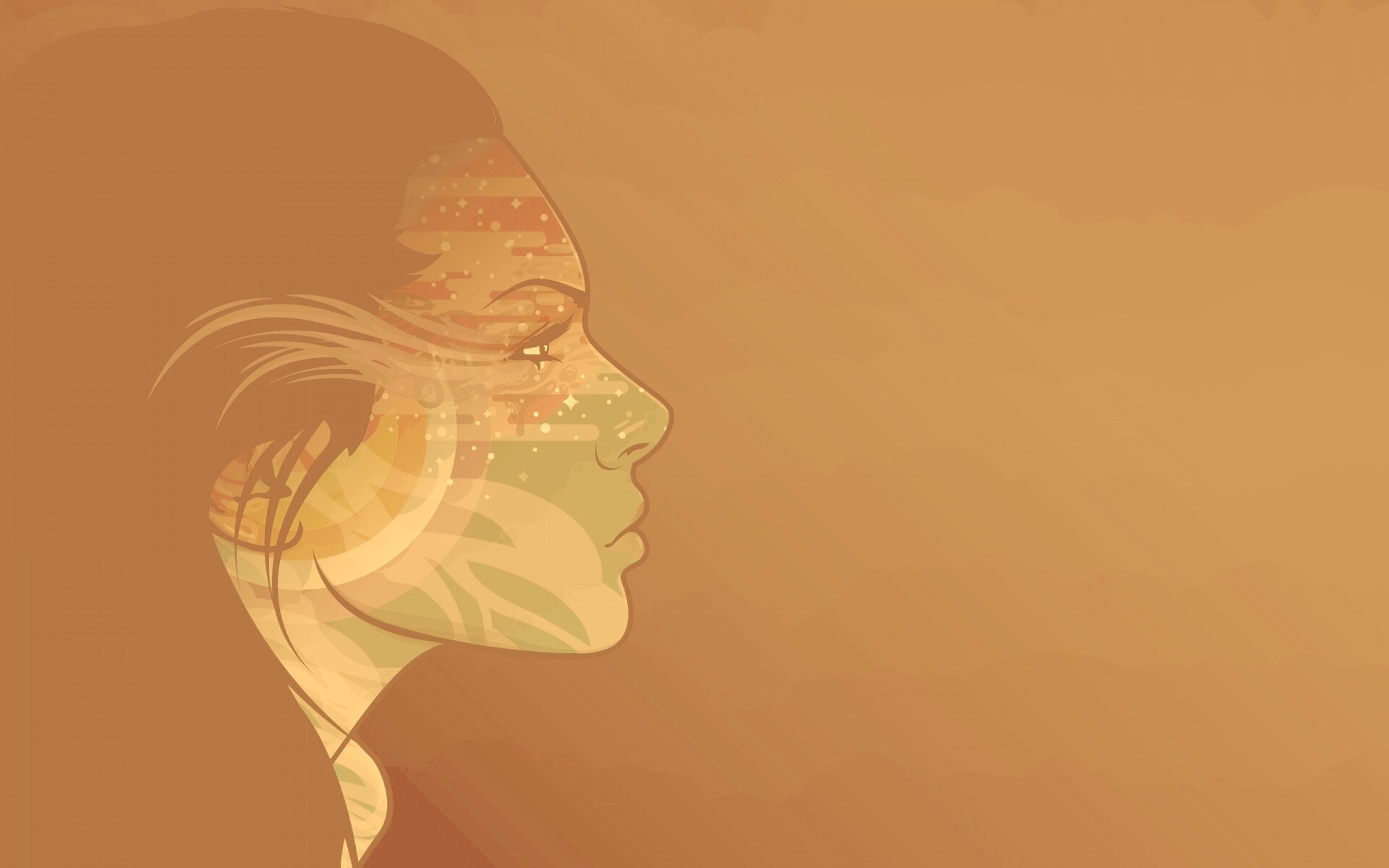 Профиль девушки обои