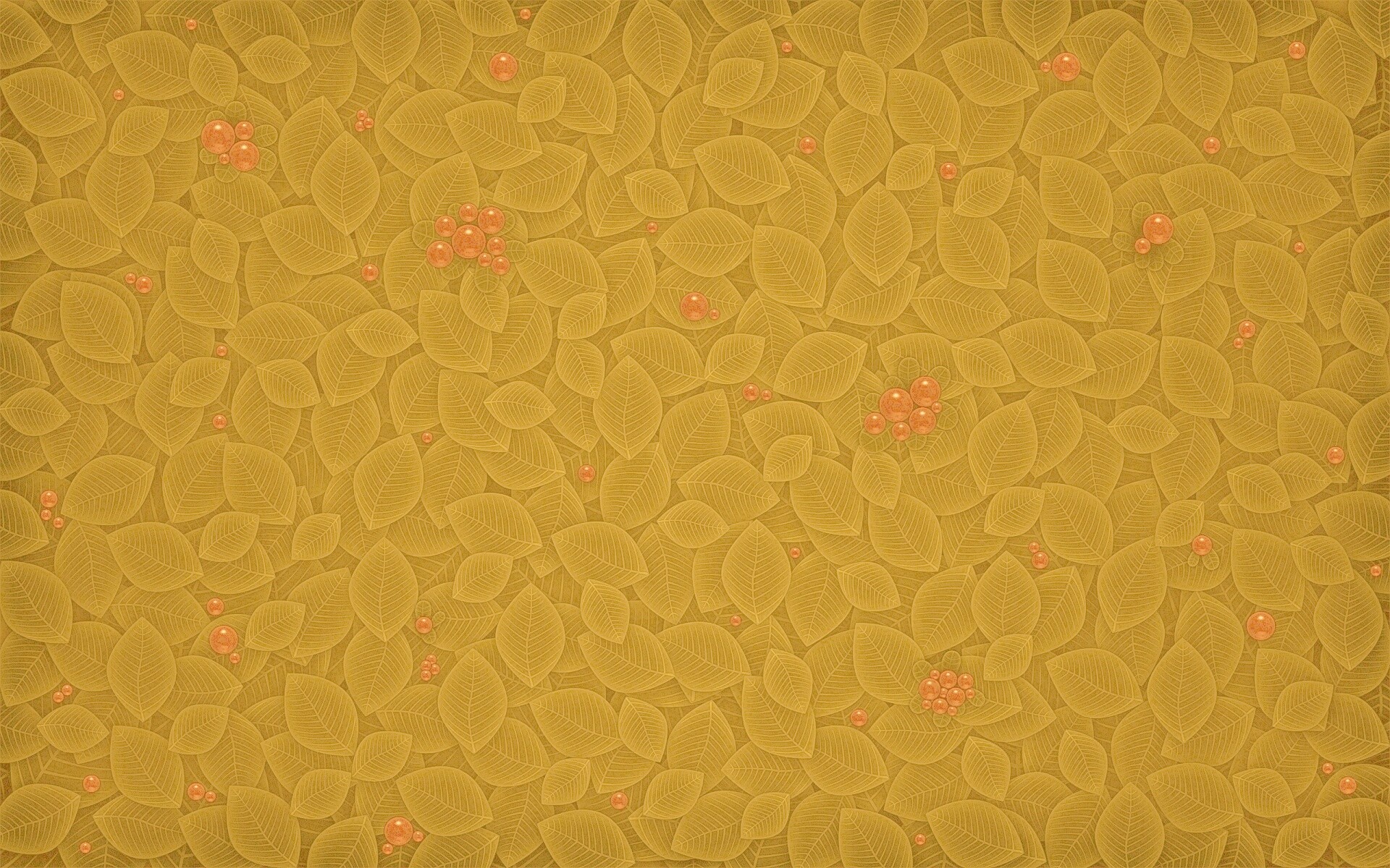 Векторные листья с ягодами обои