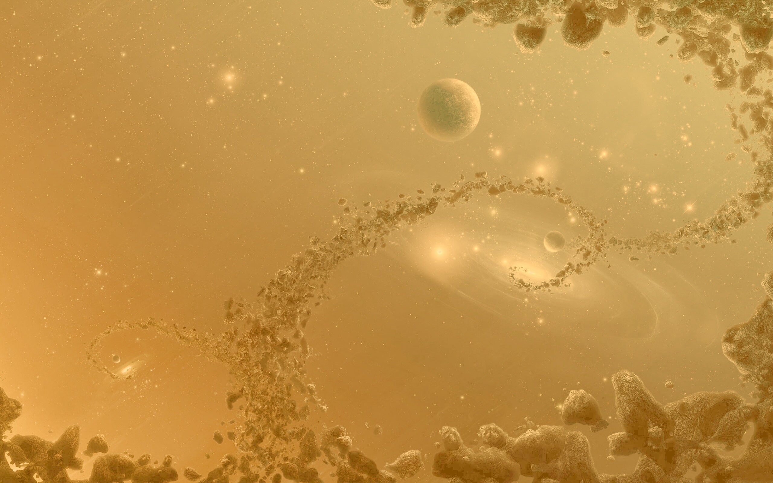 Причудливый пояс астероидов обои