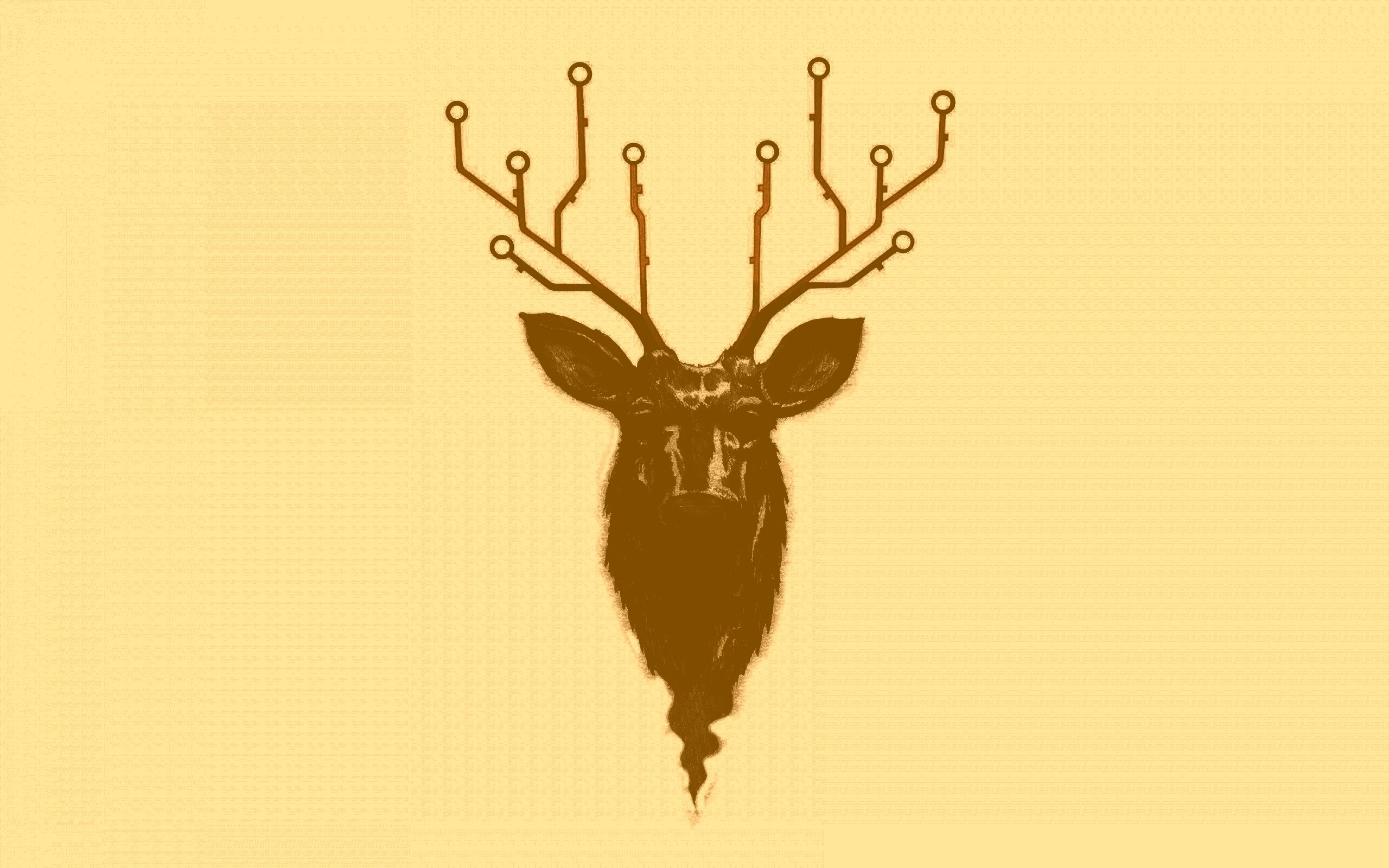 Схематичный олень обои