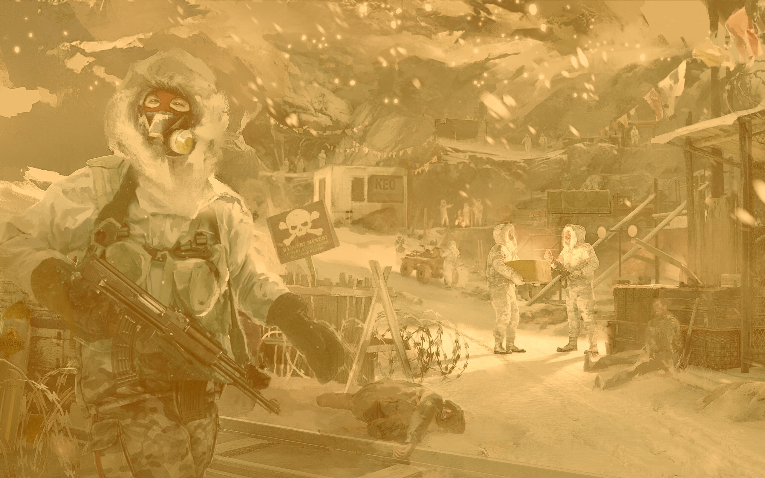 Снежно и опасно обои