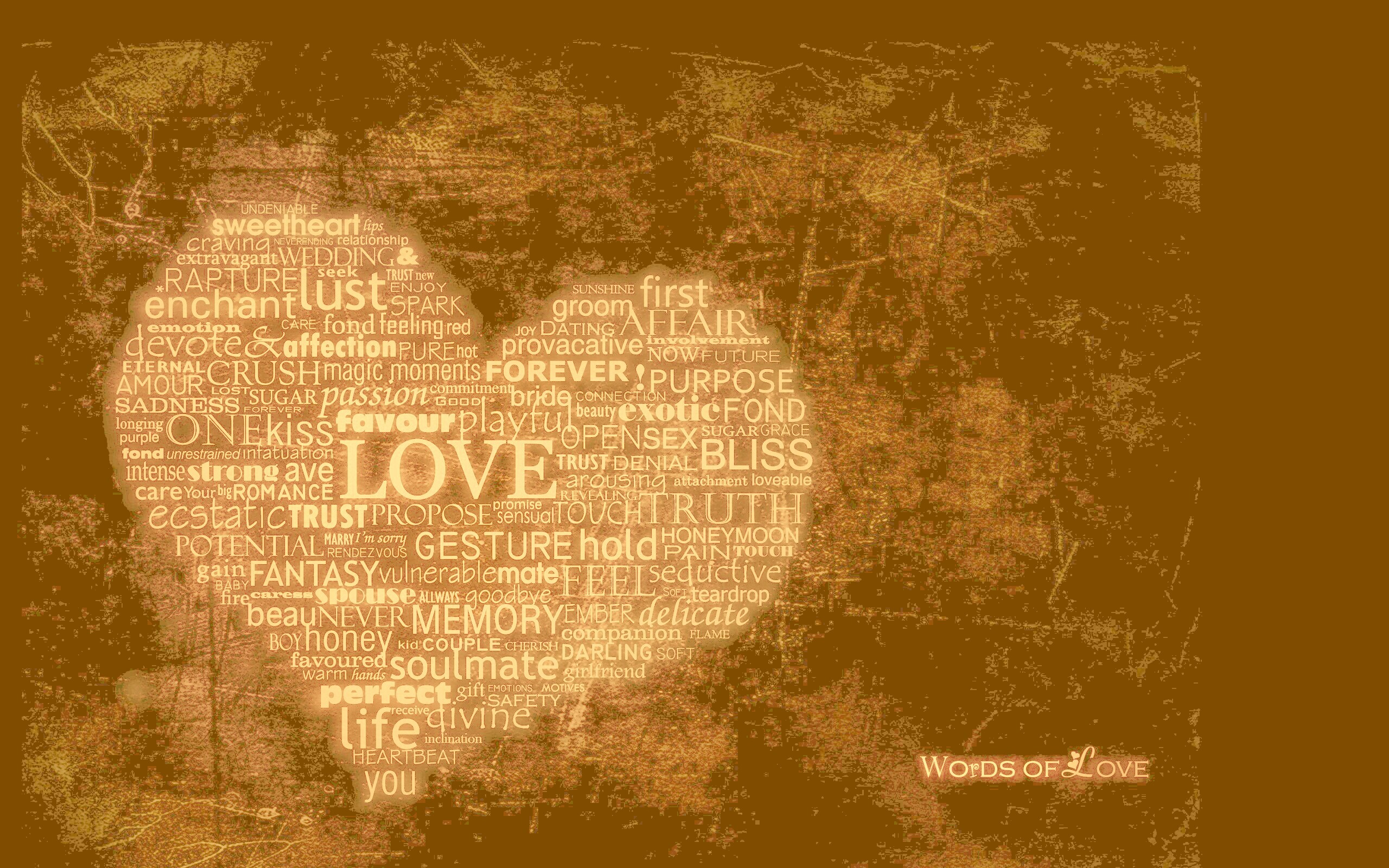 Слова любви обои