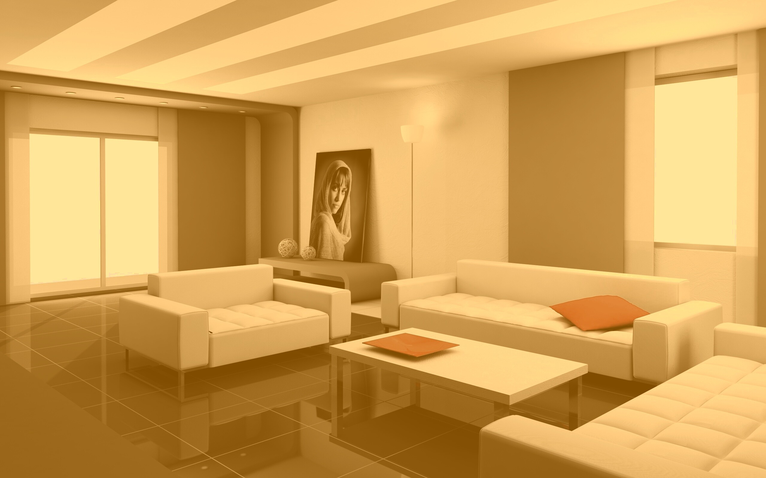 Белая гостинная обои