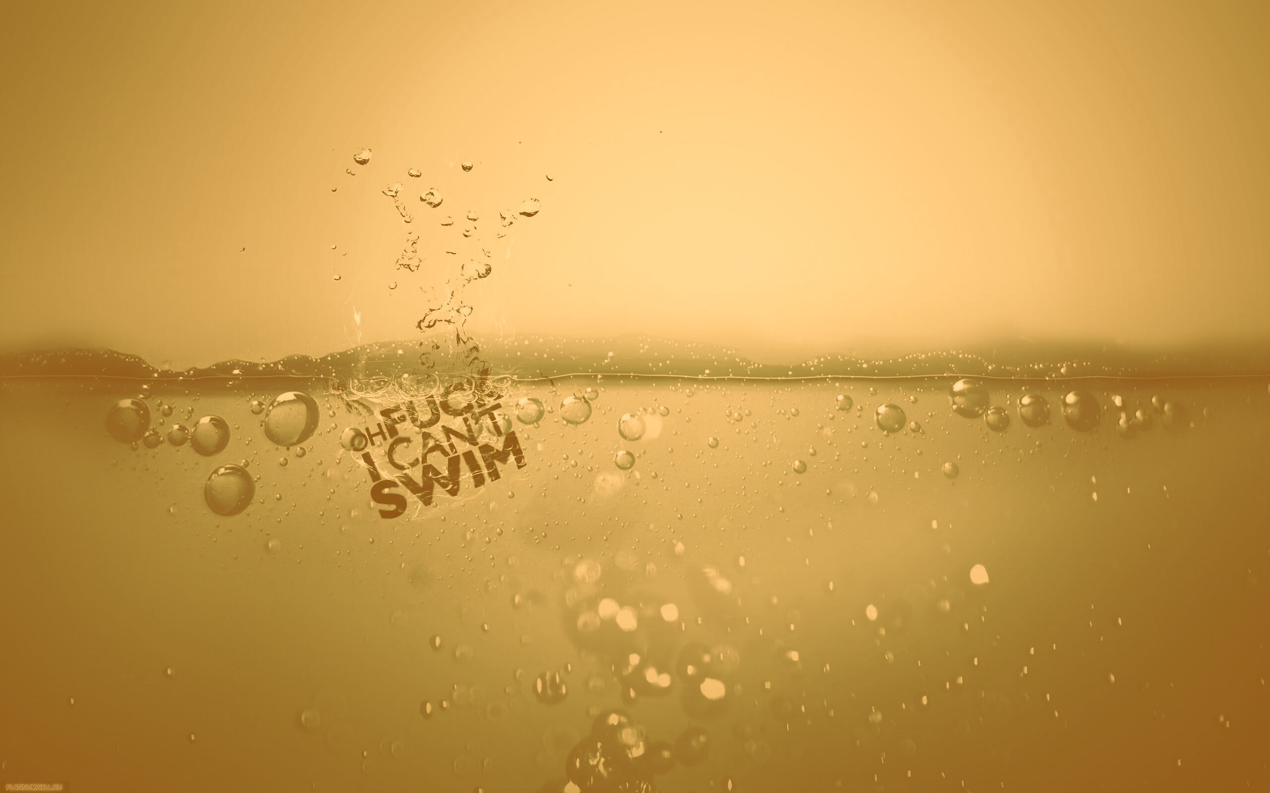 О чёрт, я не умею плавать! обои