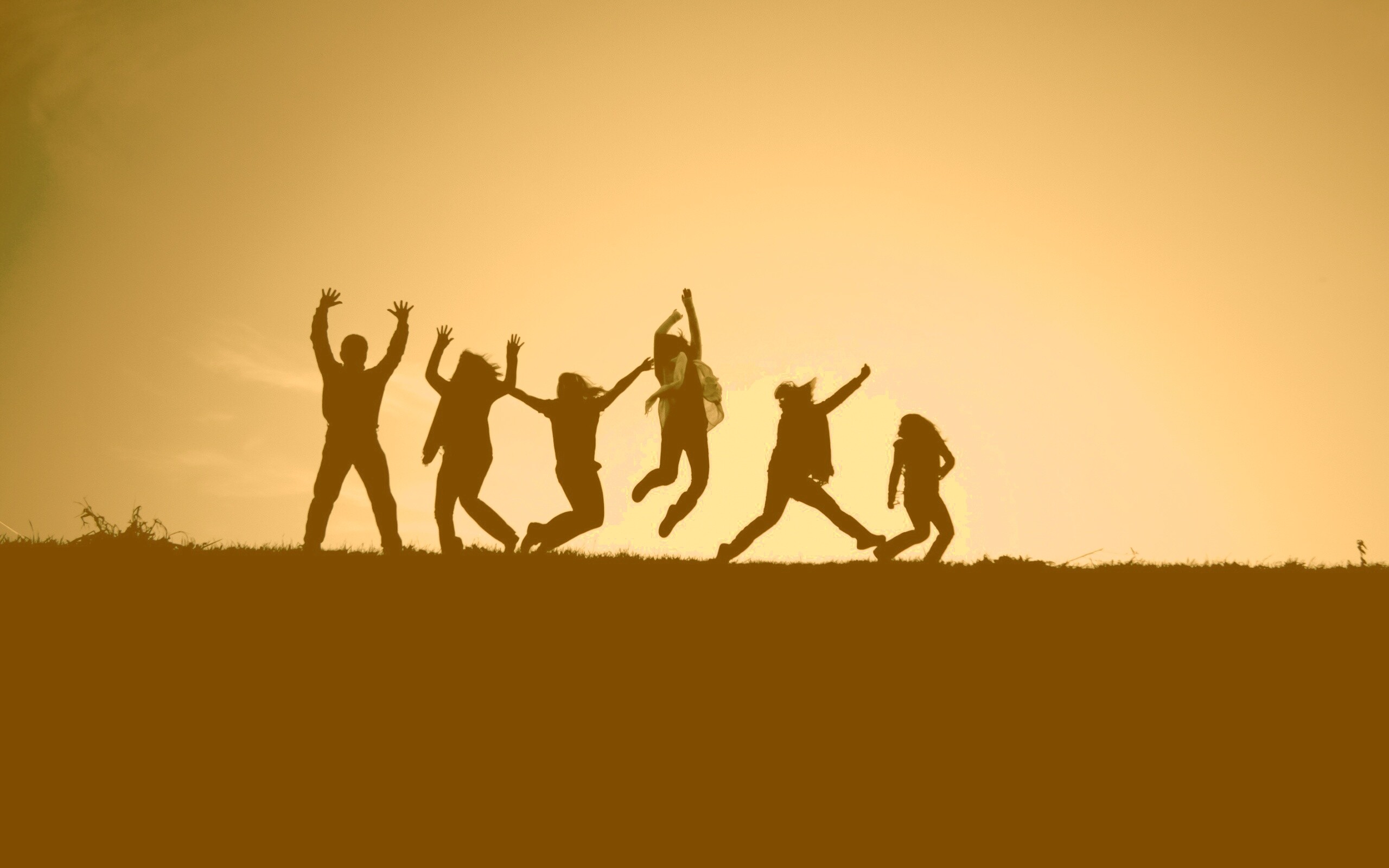 Силуэты людей обои