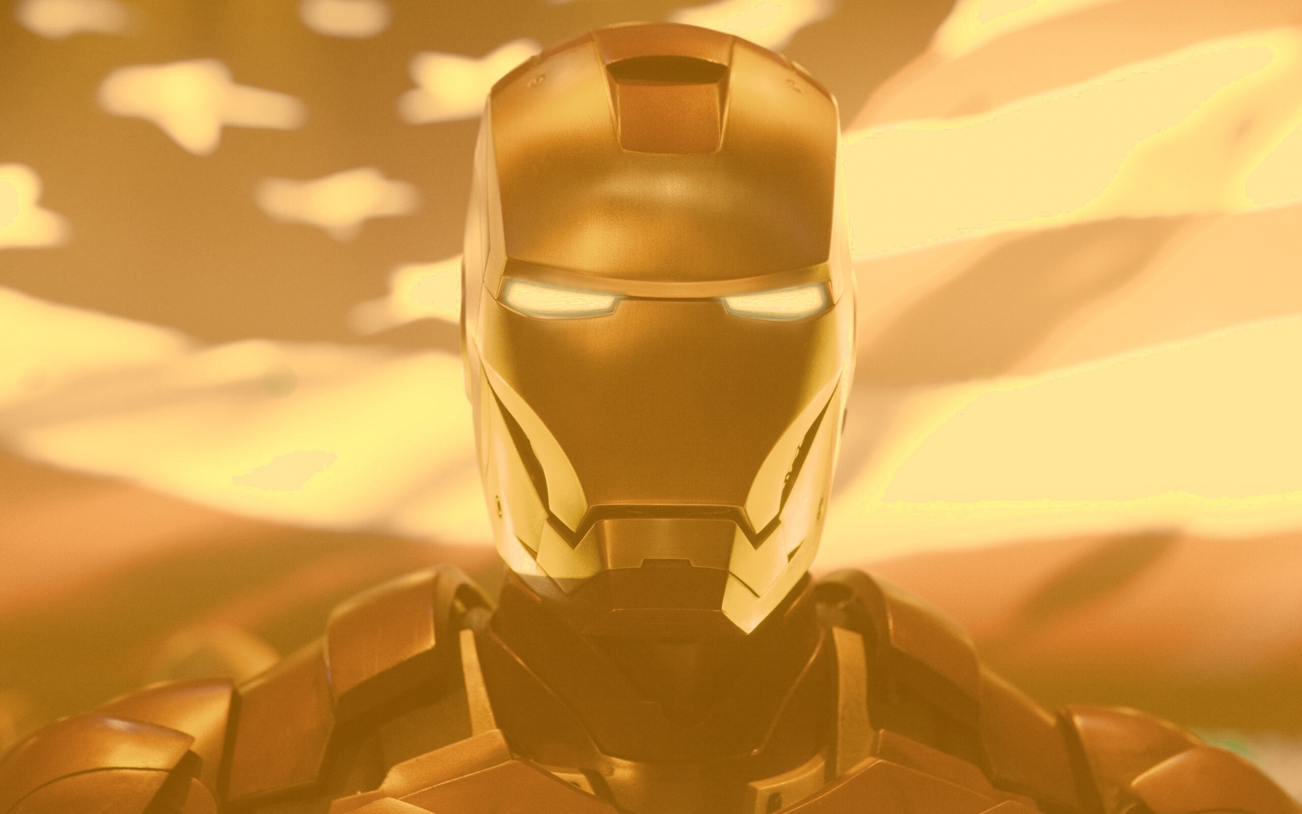 Железный человек на фоне американского флага обои