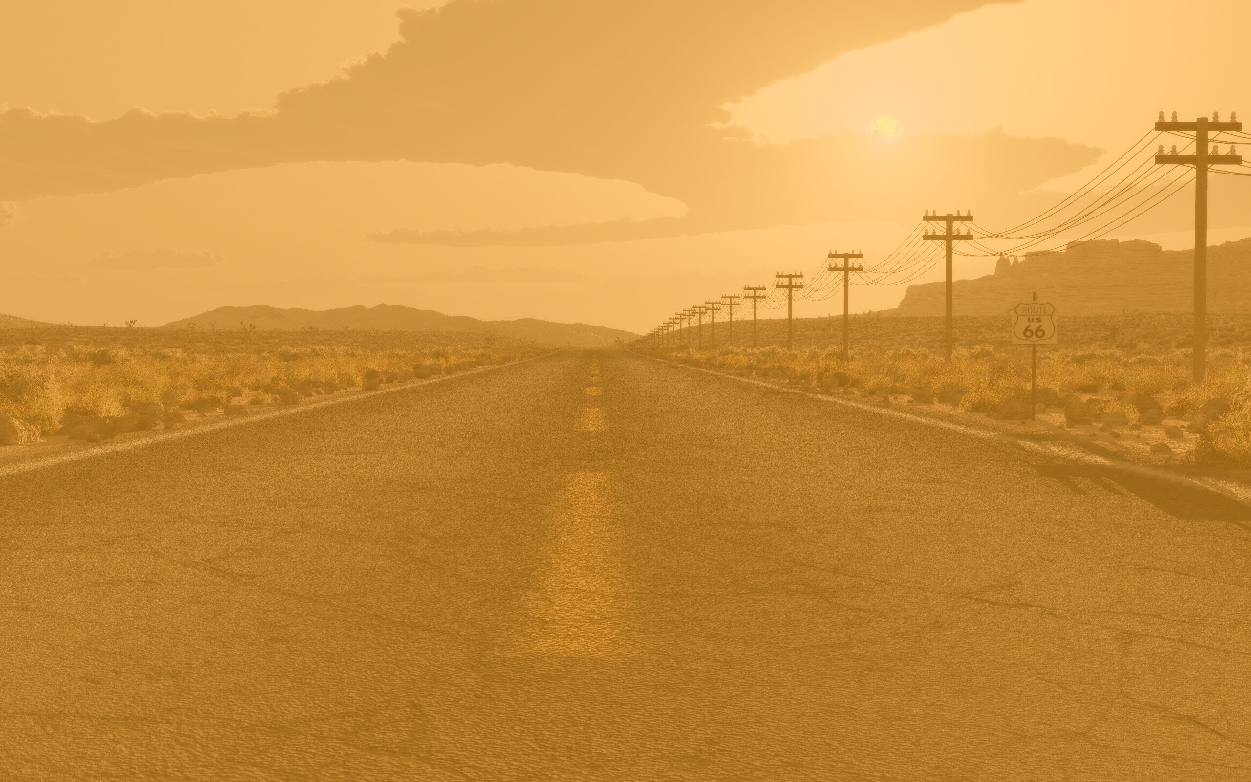 Дорога в пустыне обои