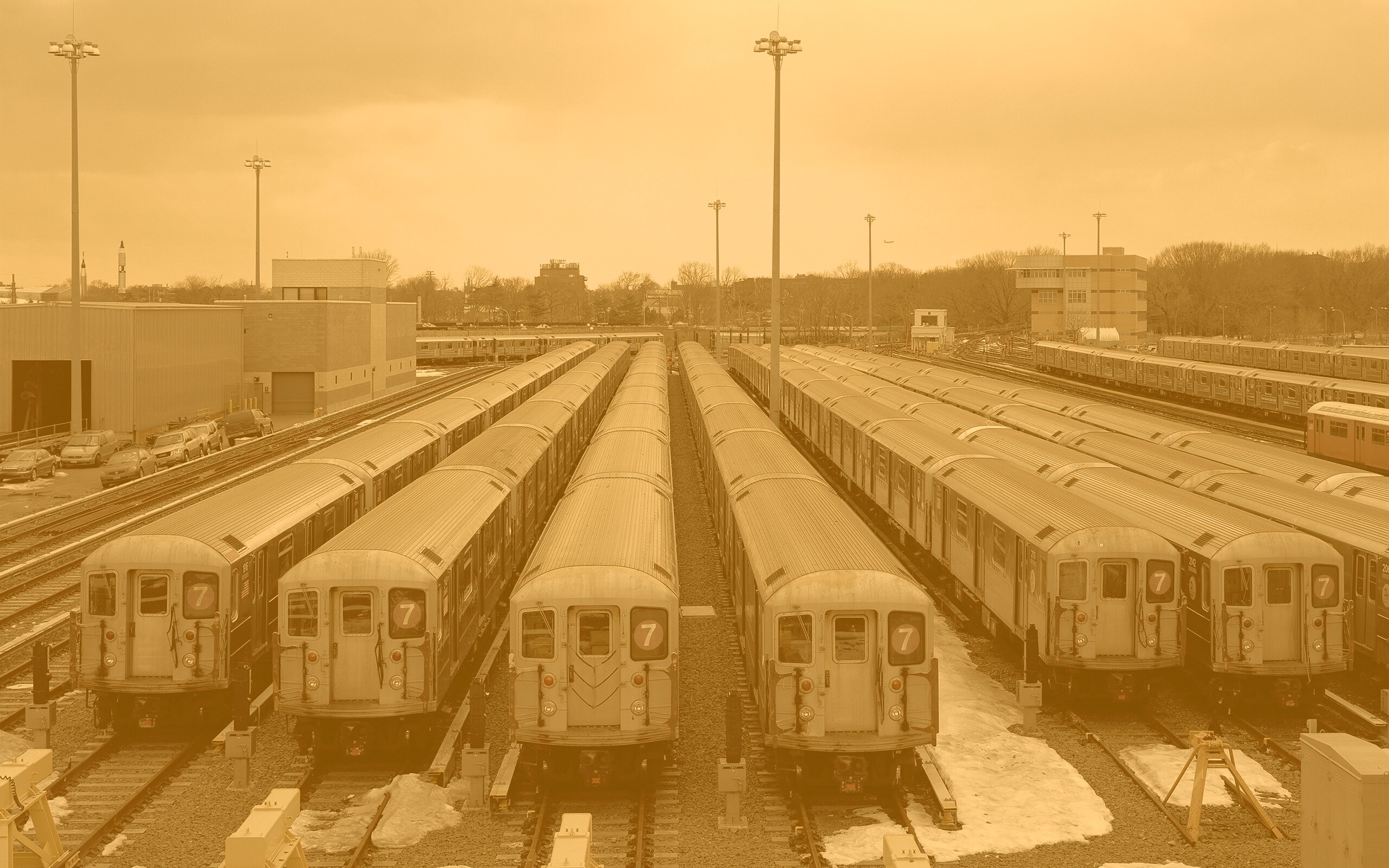 Вагоны метро на стоянке обои