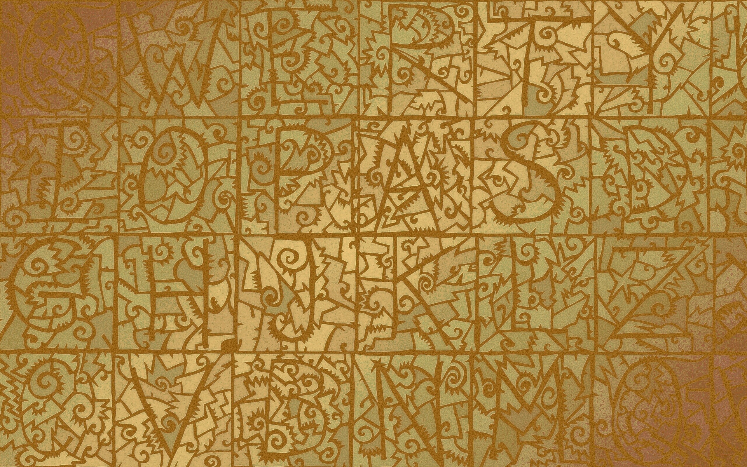 Витражные буквы обои