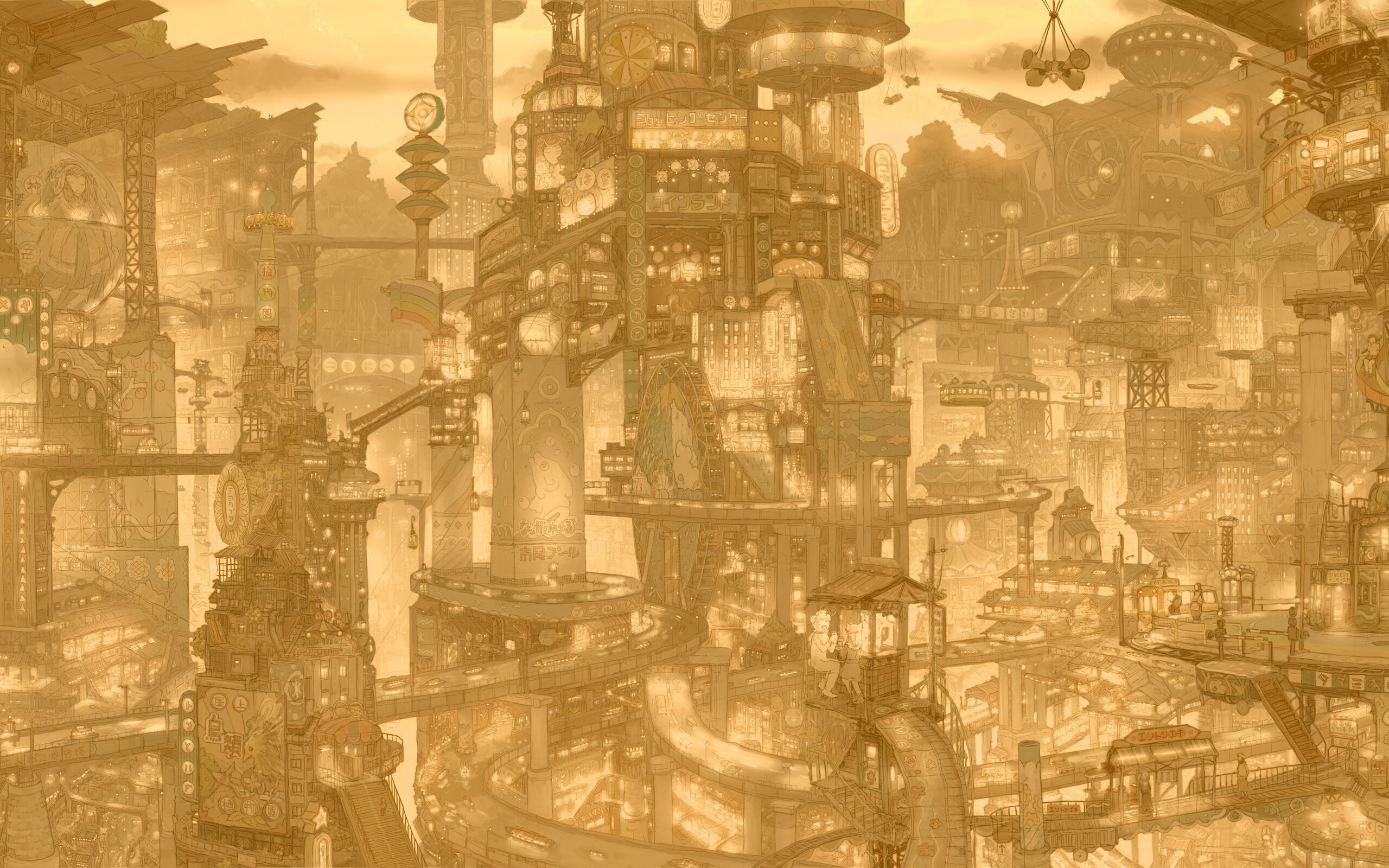 Город будущего обои