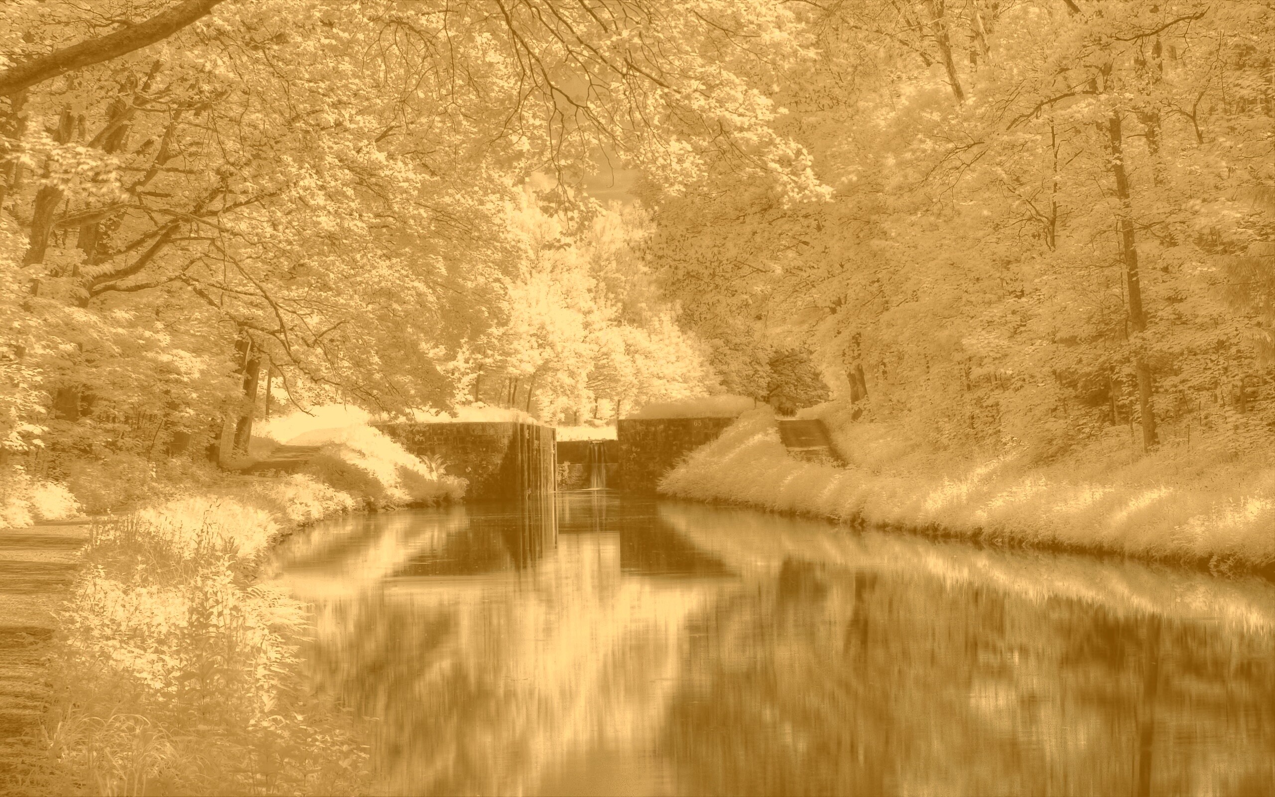 Замёрзжий канал обои