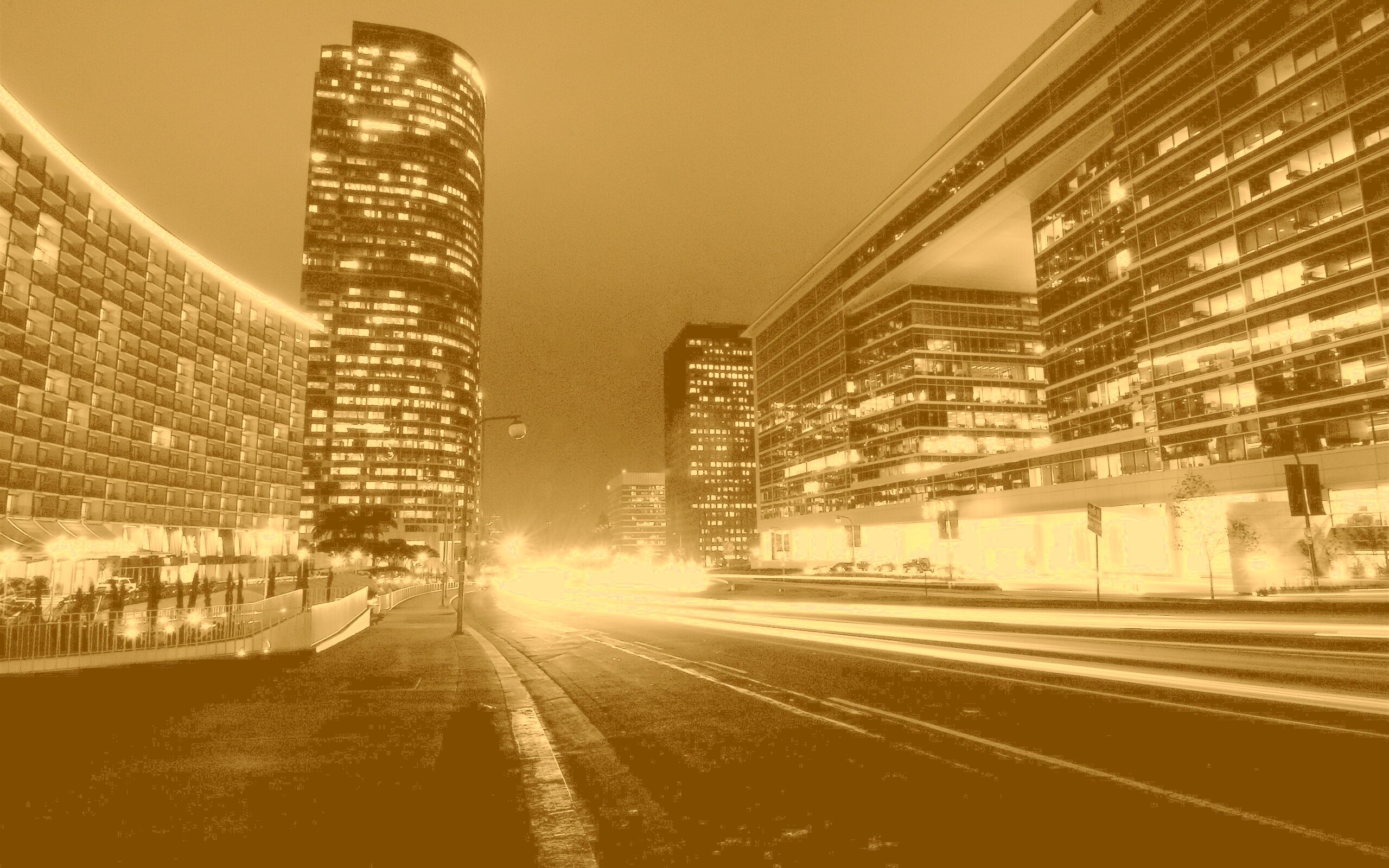 Ночные огни мегаполиса обои