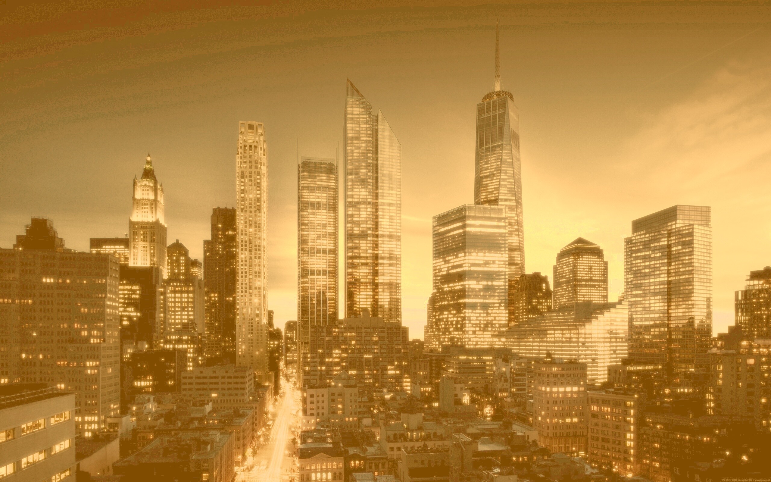 Ночной город обои