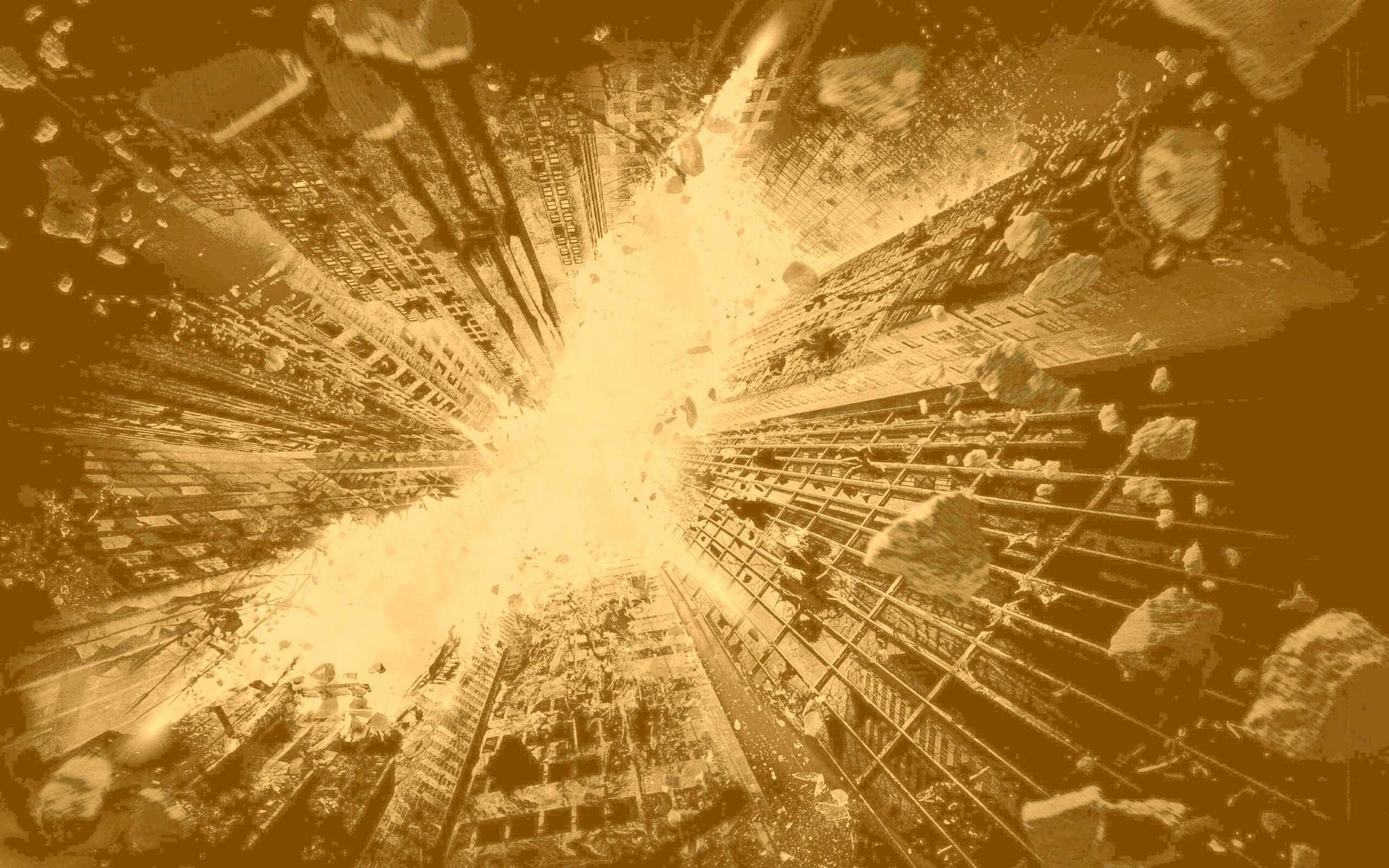 Темный рыцарь среди рушащегося мира обои