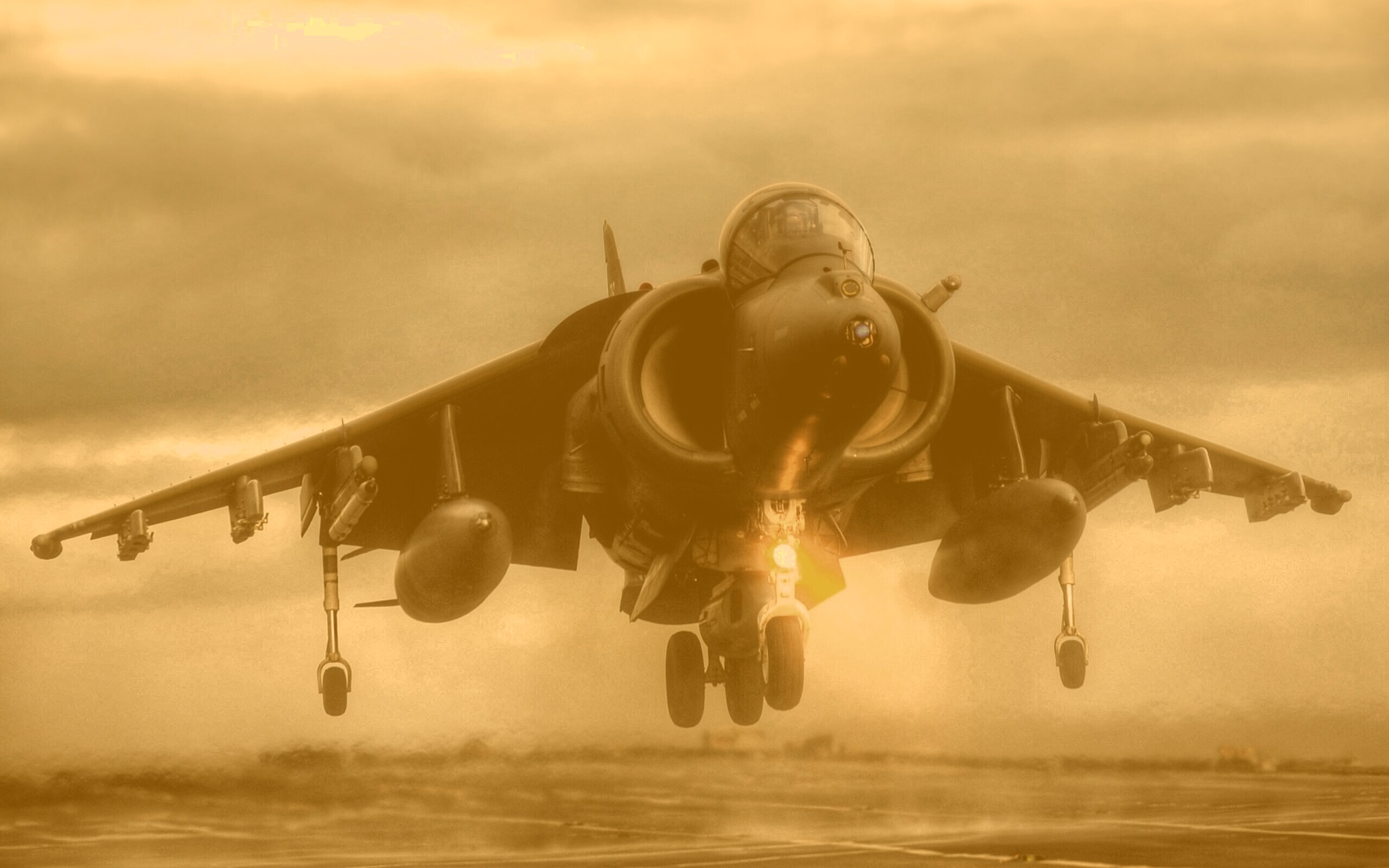 Истребитель на взлете обои