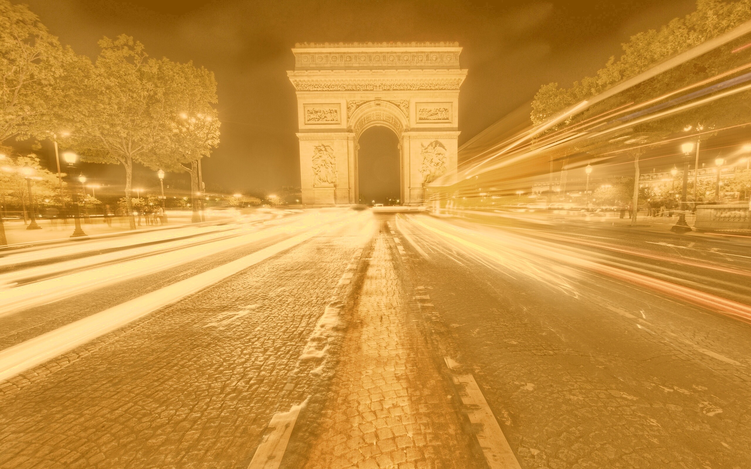 Елисейские поля с Триумфальной аркой обои