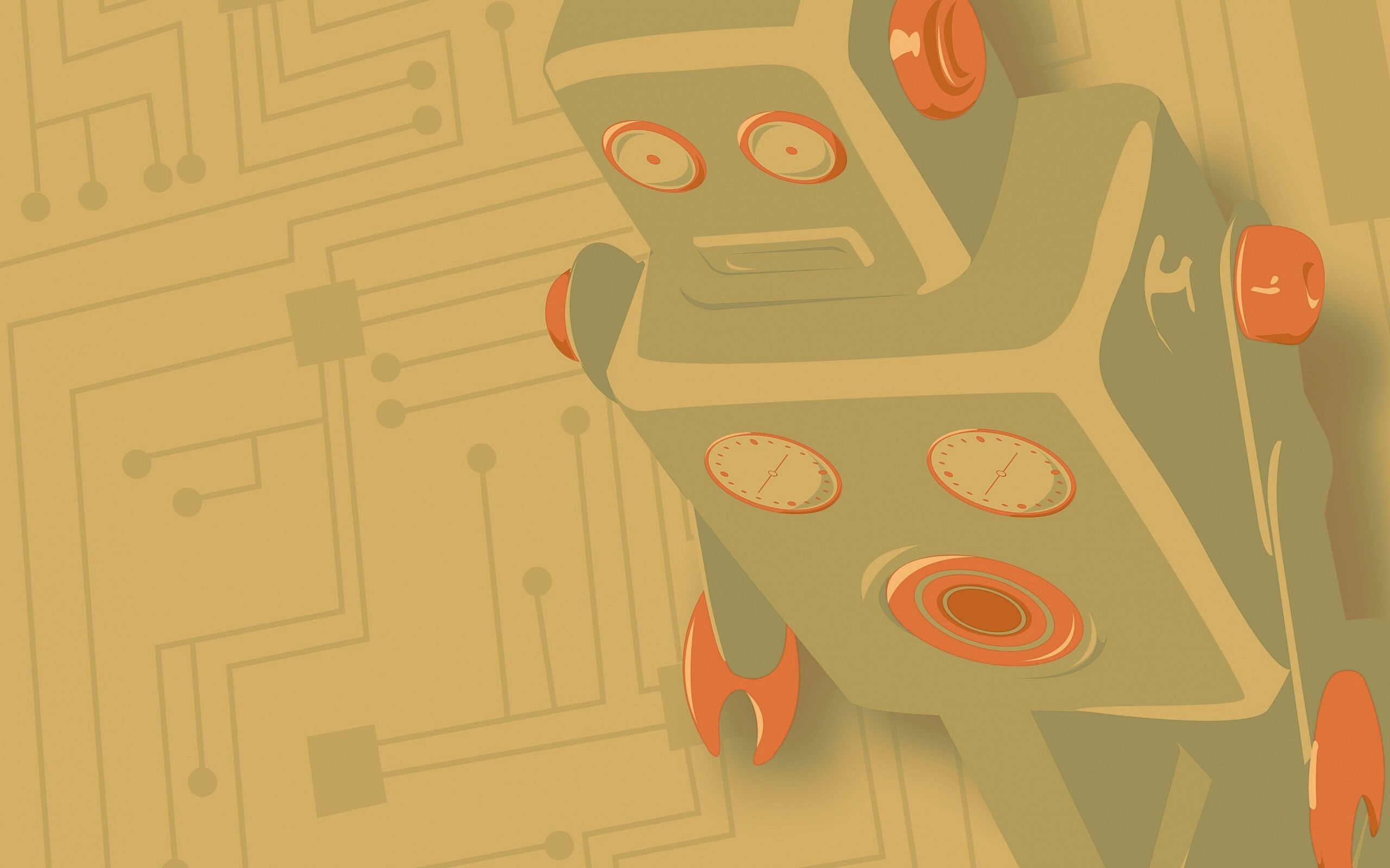 Векторный робот обои