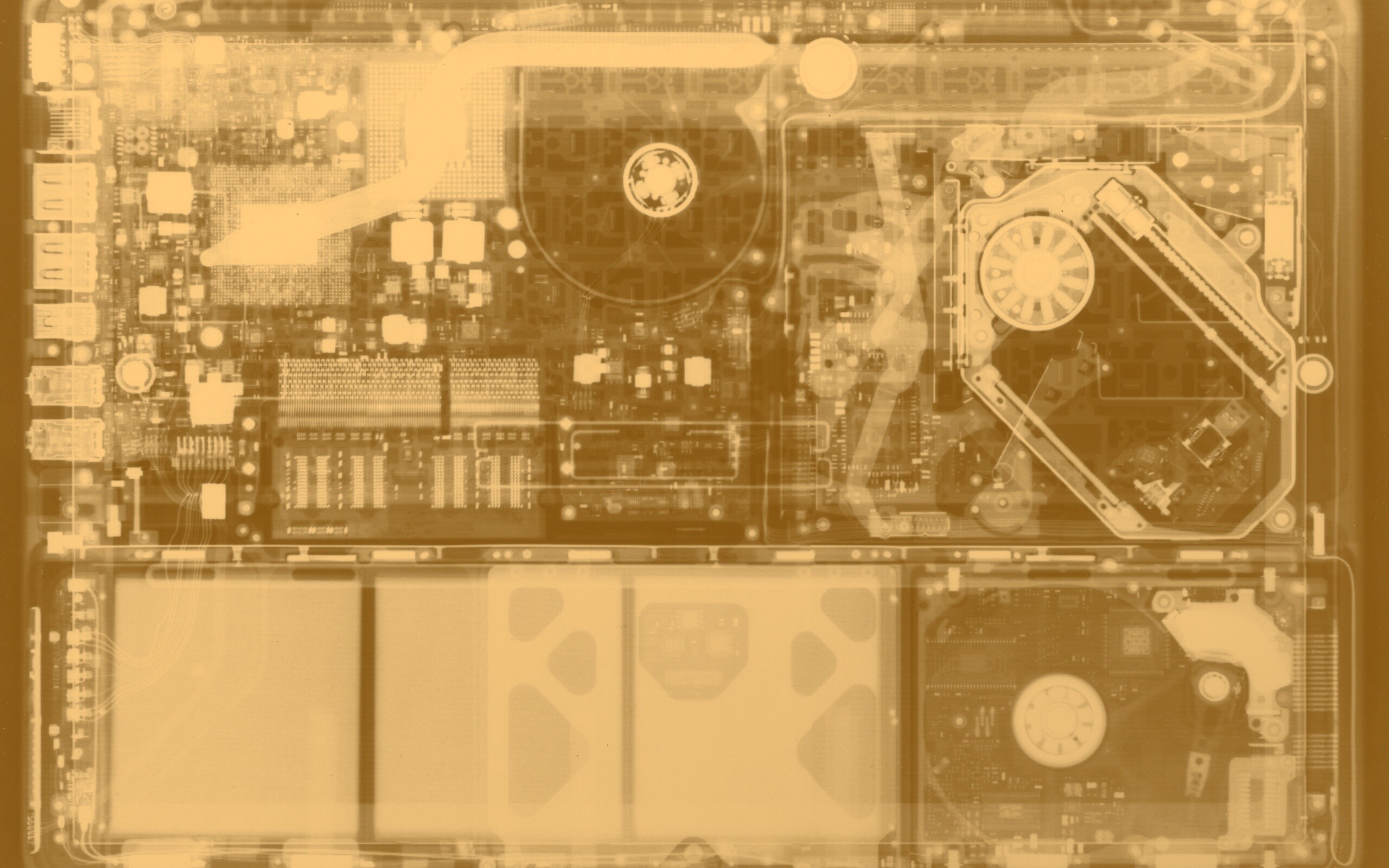 Рентгеновский снимок ноутбука обои
