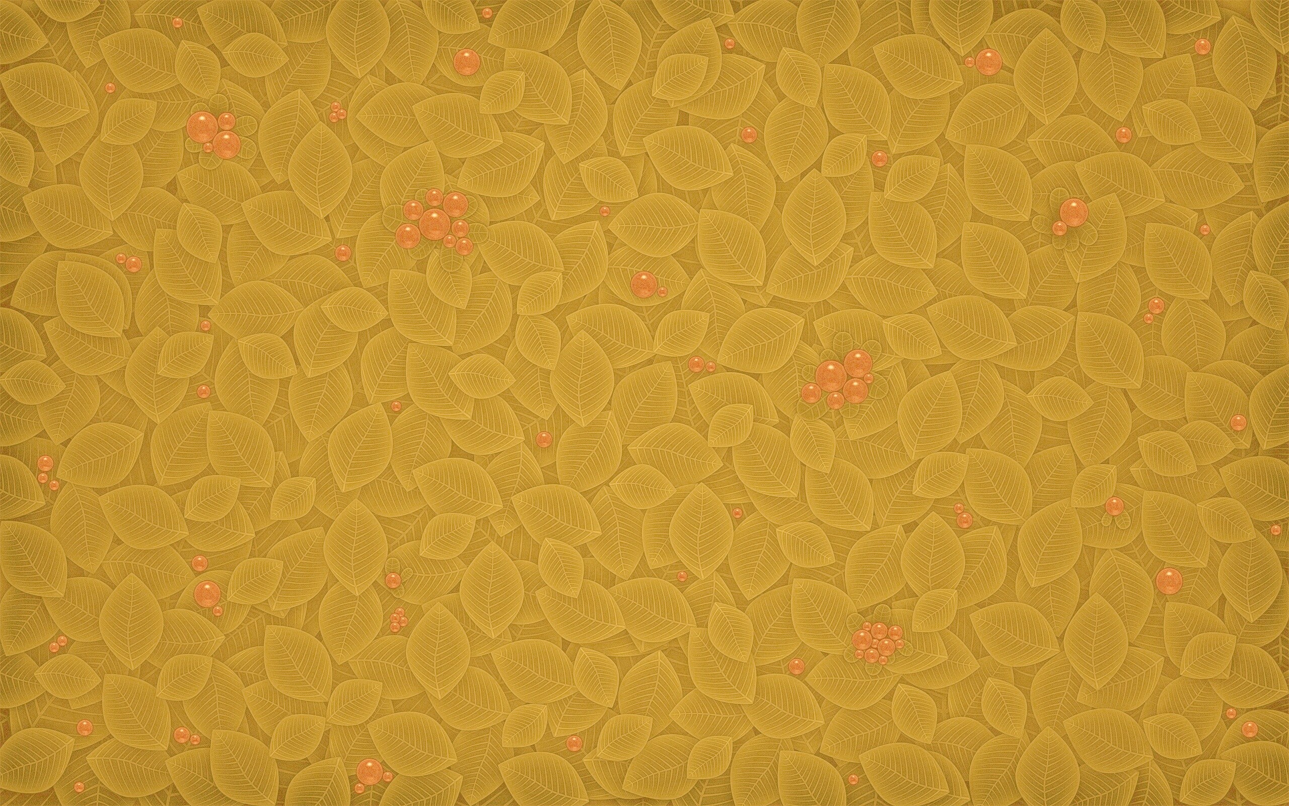 Векторные листья с ягодами обои