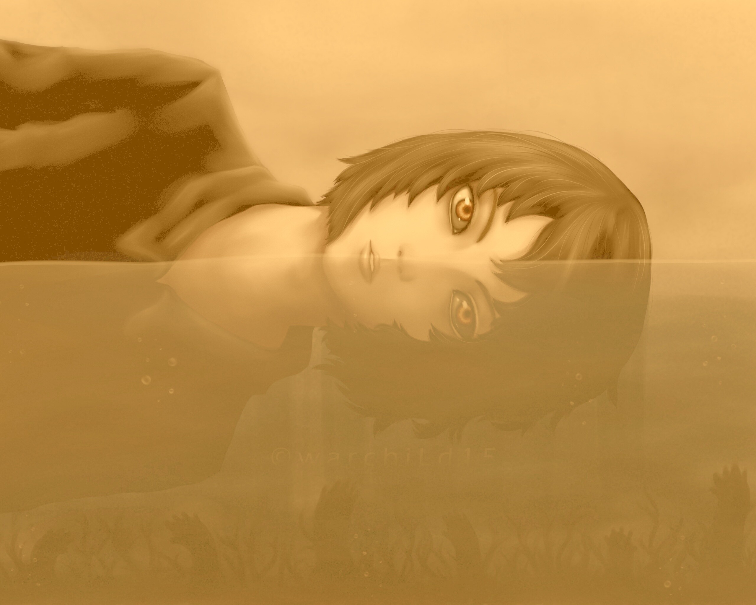 Девочка в воде обои