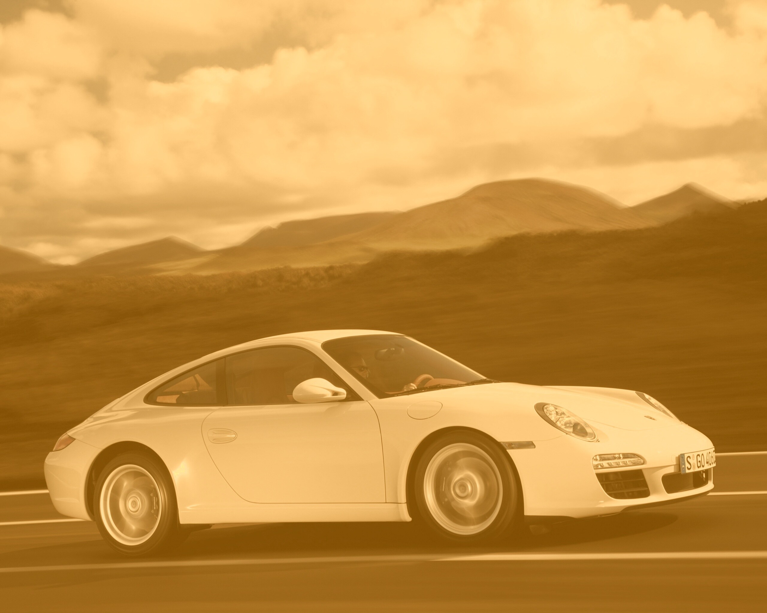 Белый порш обои