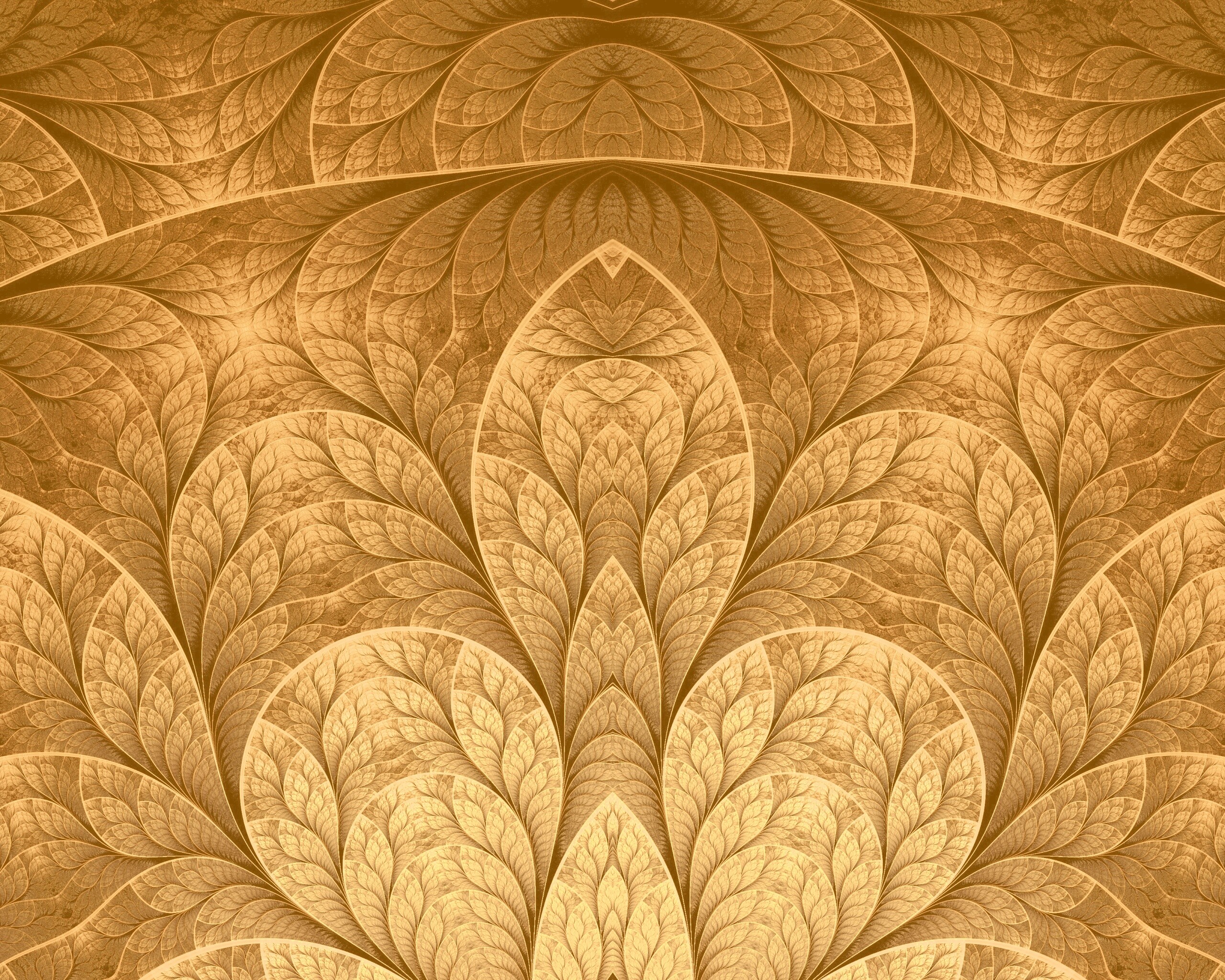 Фрактальные листья обои