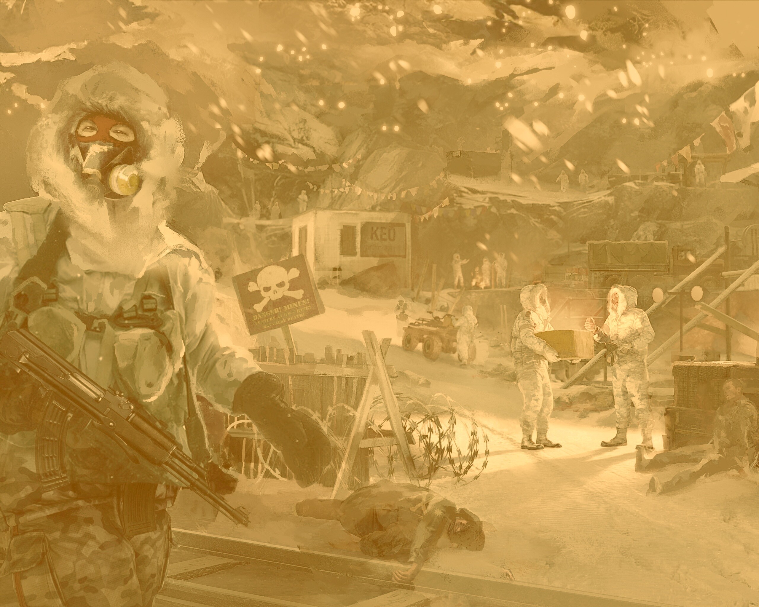 Снежно и опасно обои