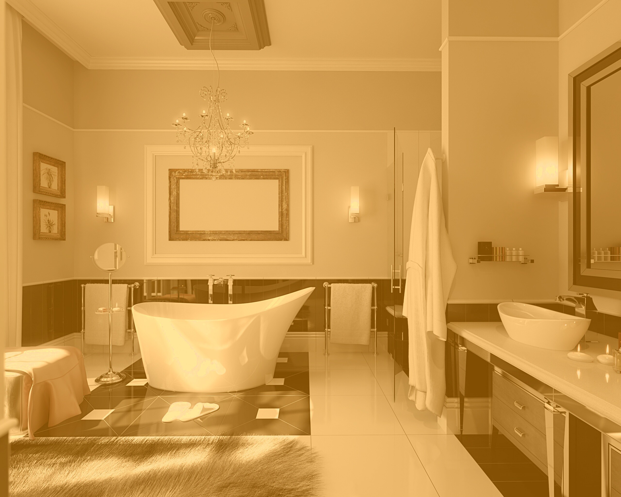 Современная ванна обои