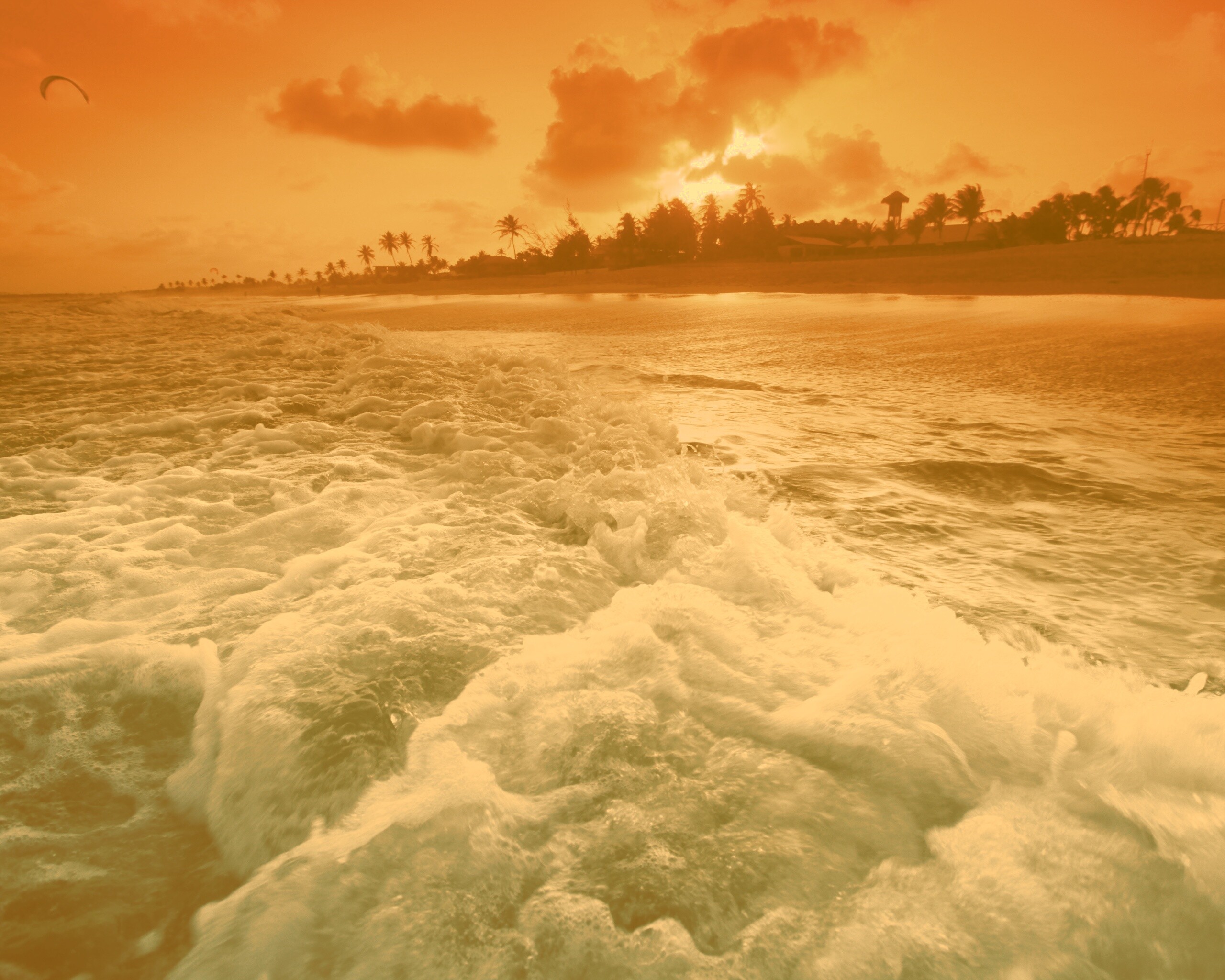 Огненный пляж обои