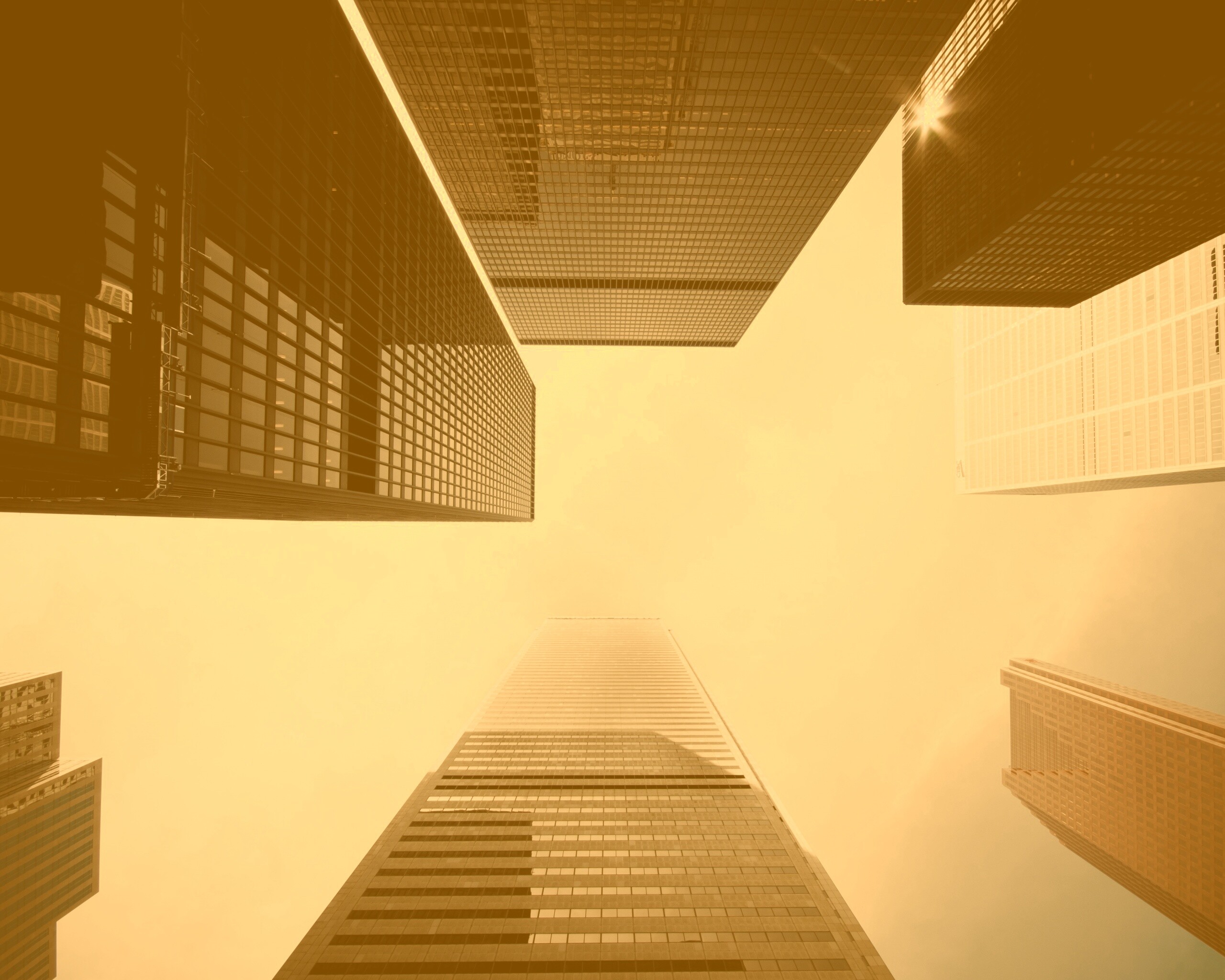 Небоскребы уходящие в облака обои