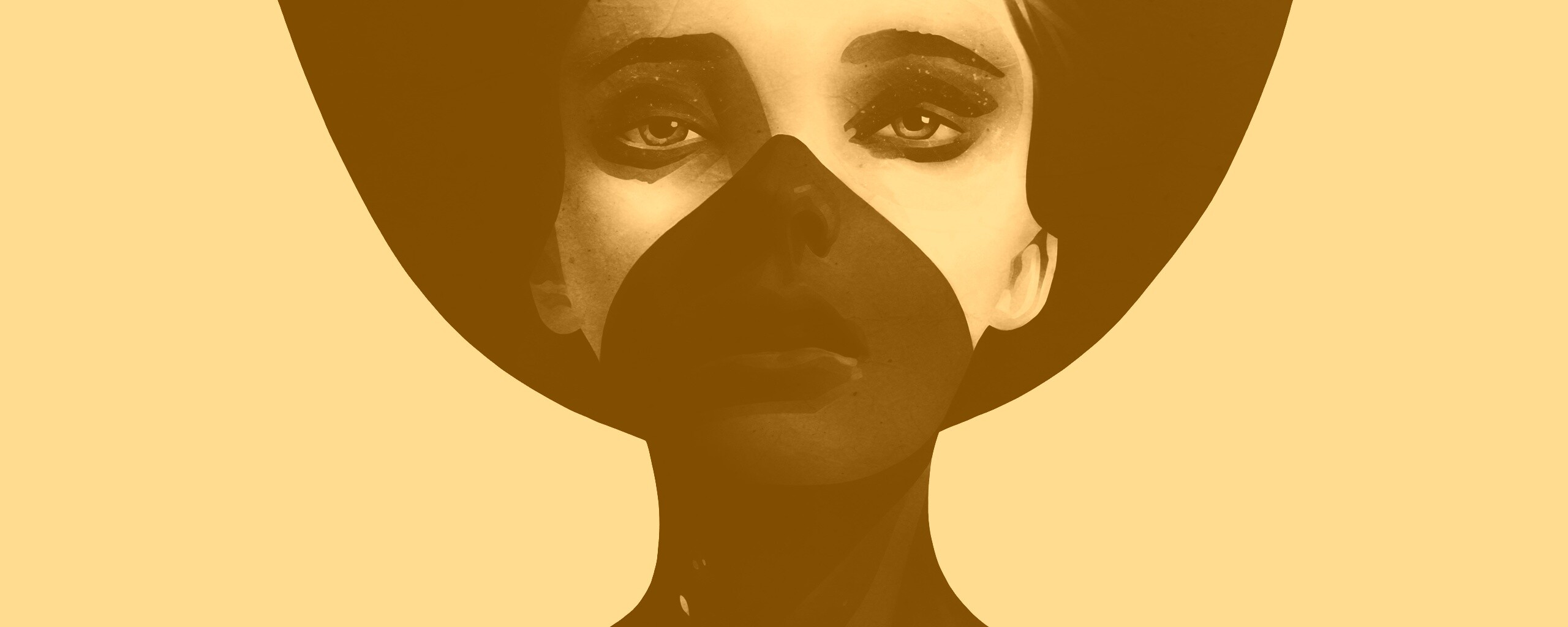 Черно-белый бодиарт обои