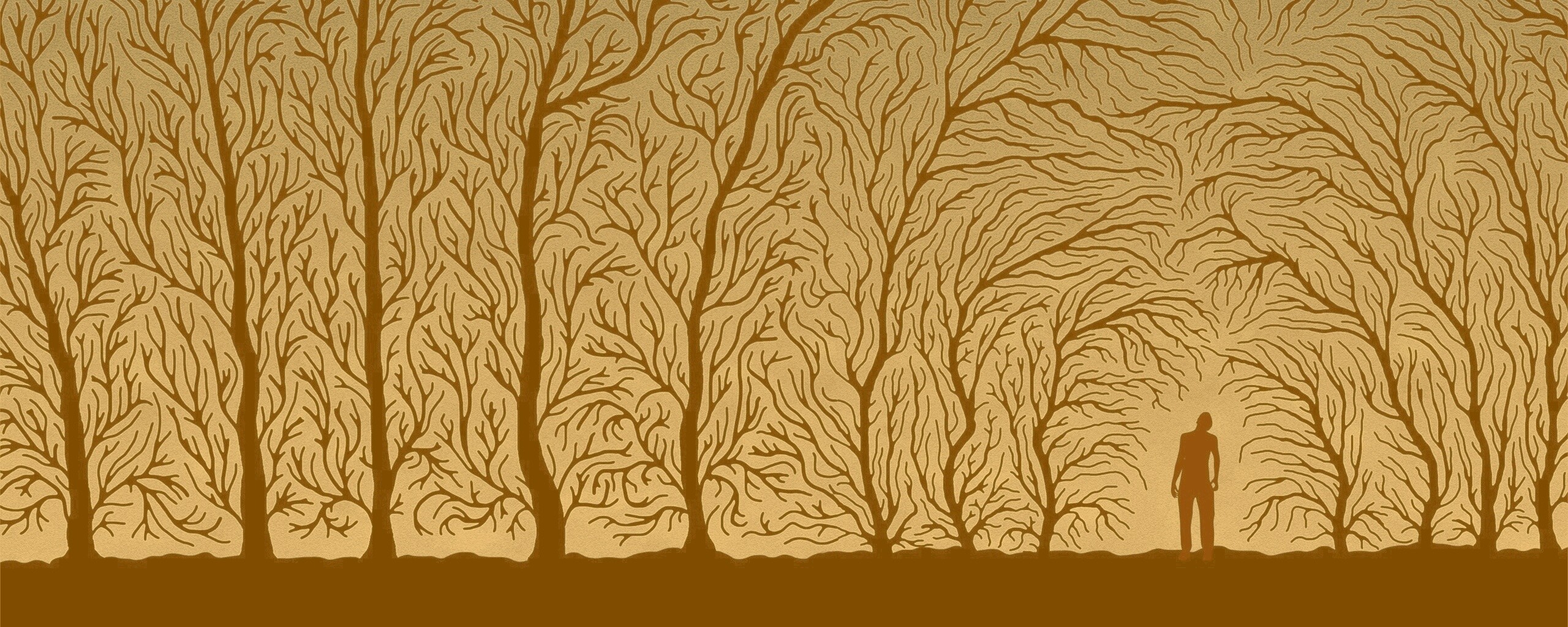 Смыкающиеся деревья обои