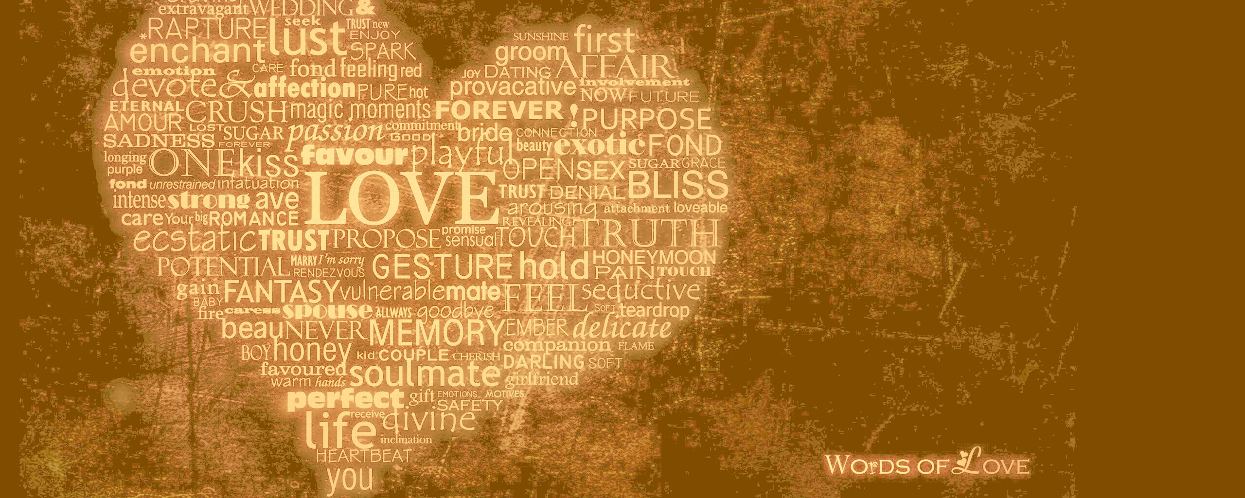 Слова любви обои