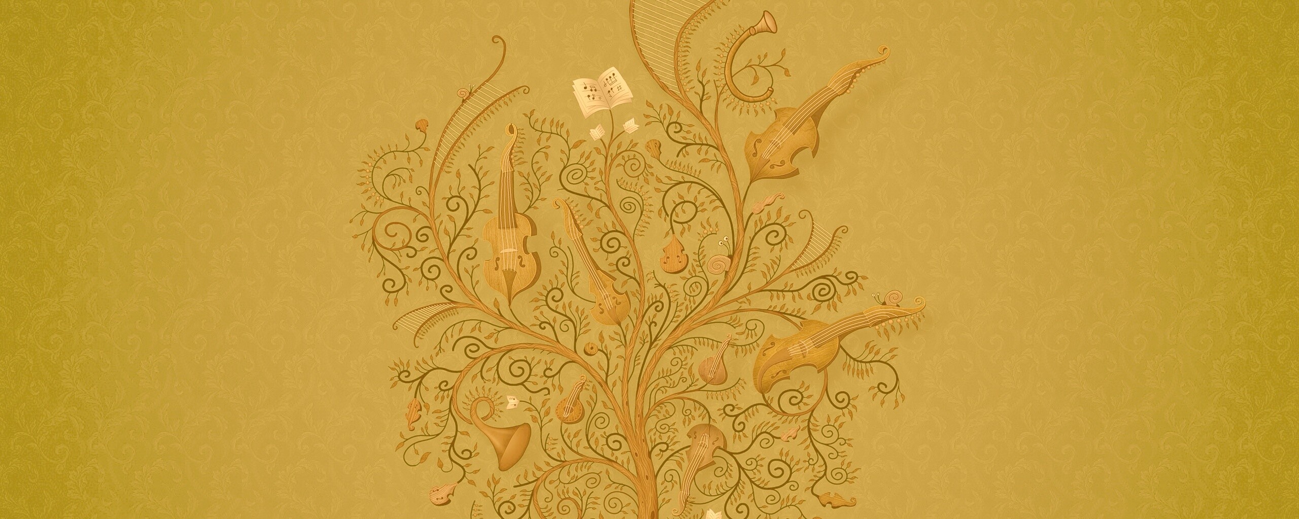 Музыкальное дерево обои