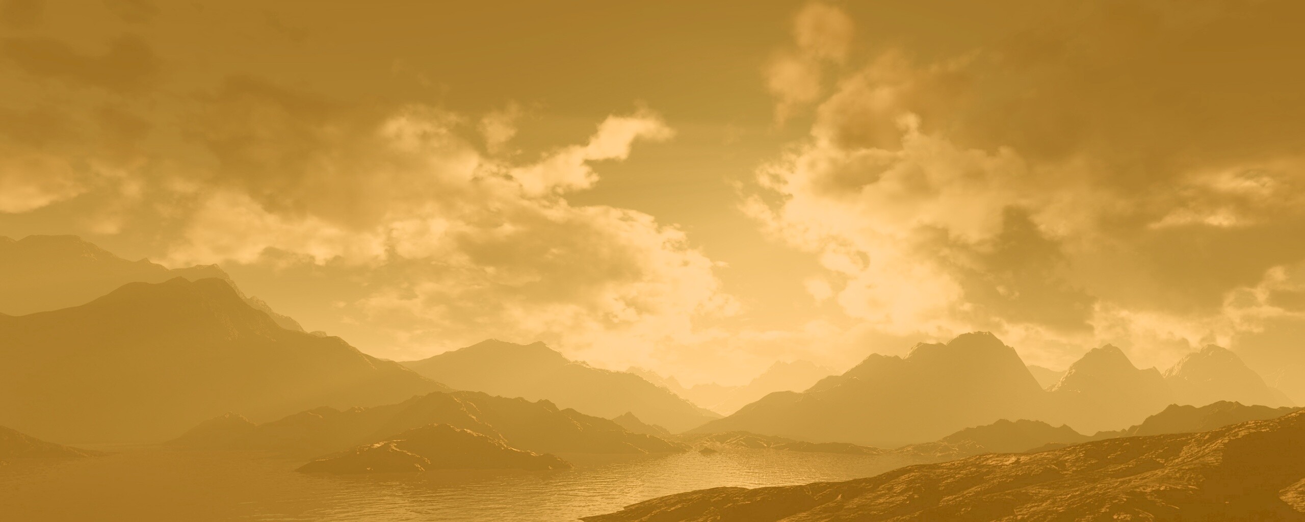 Закат в горах обои