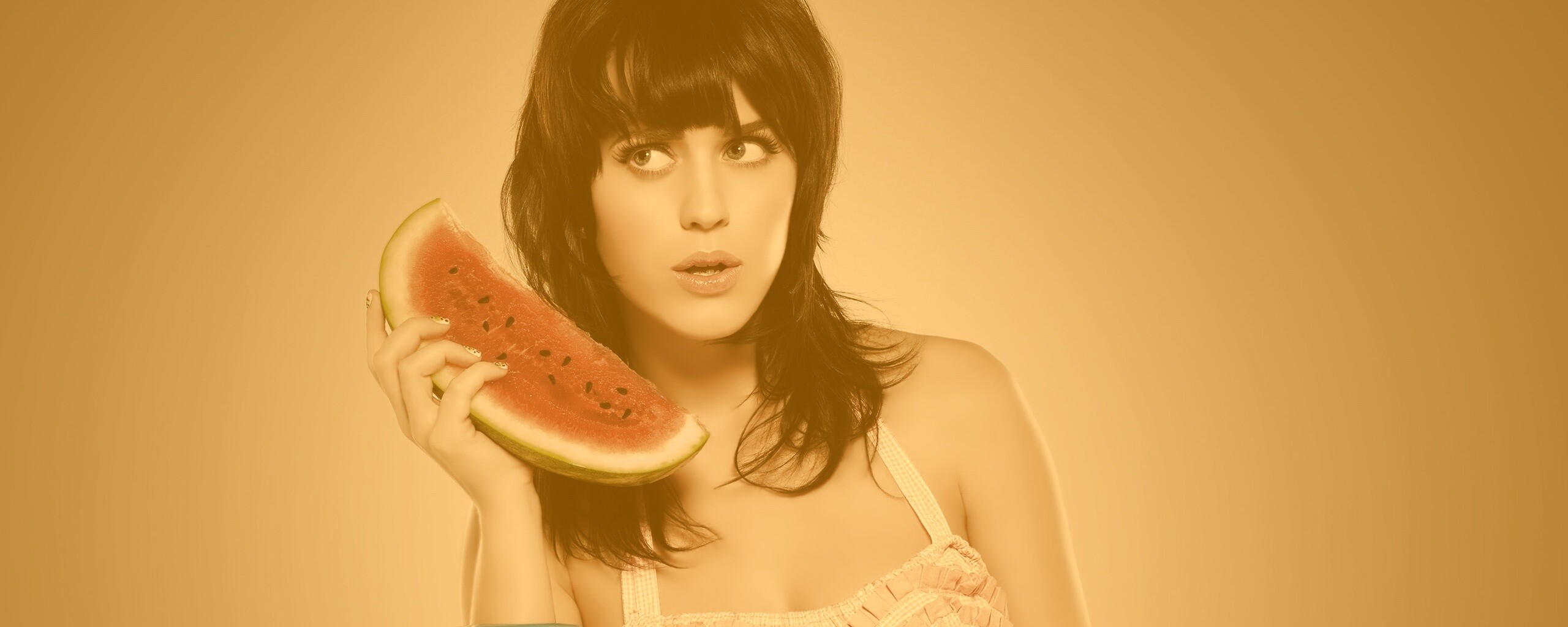 Кэти Пэри и арбуз обои