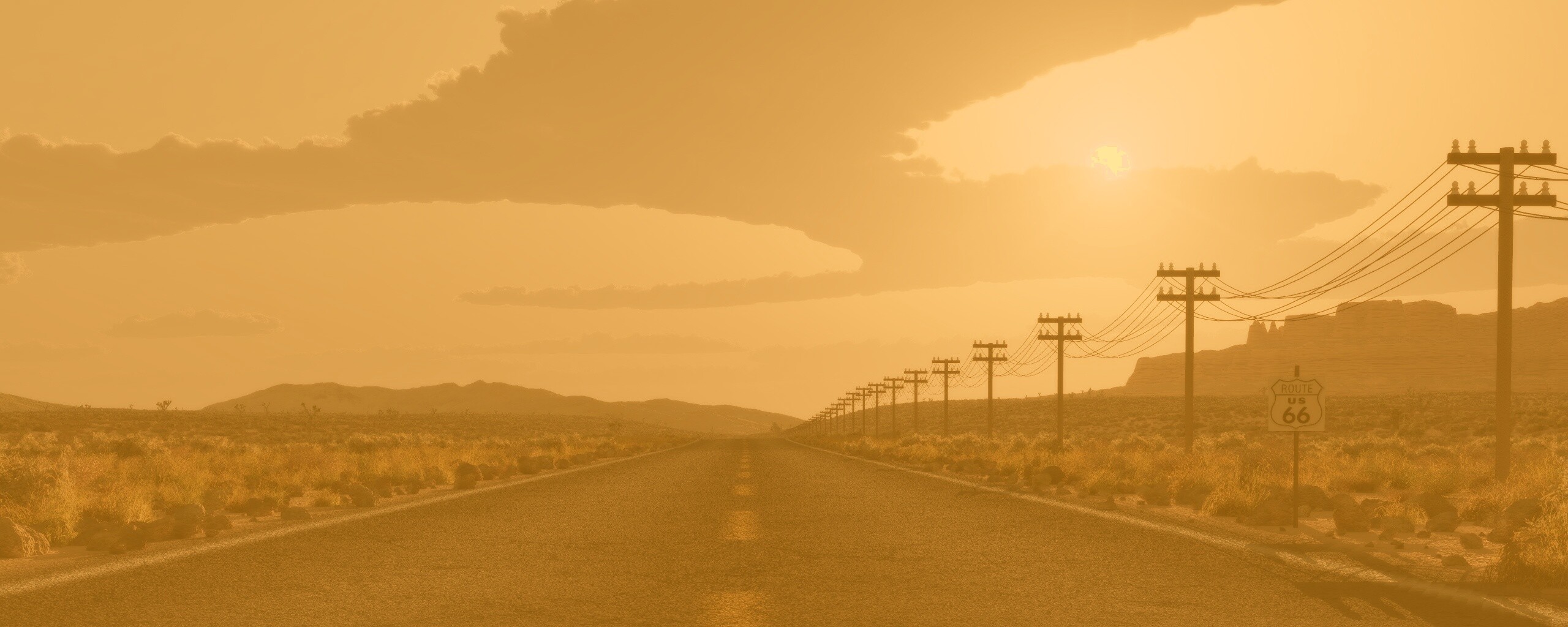 Дорога в пустыне обои