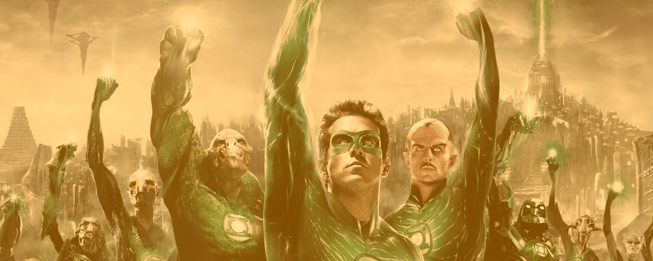 Зеленый фонарь обои