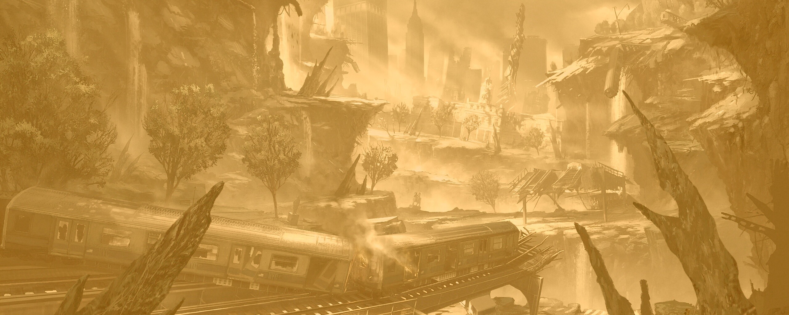 Развалины Нью-Йорка обои