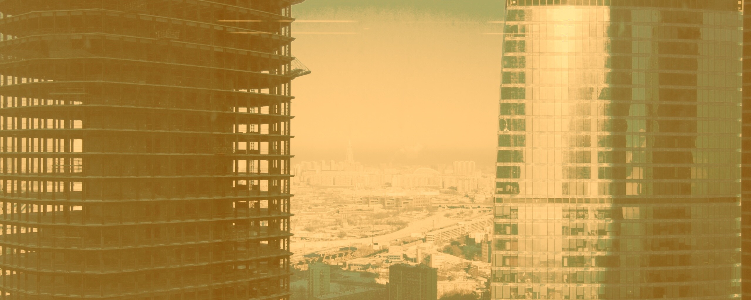 Строительство небоскреба в Москве обои