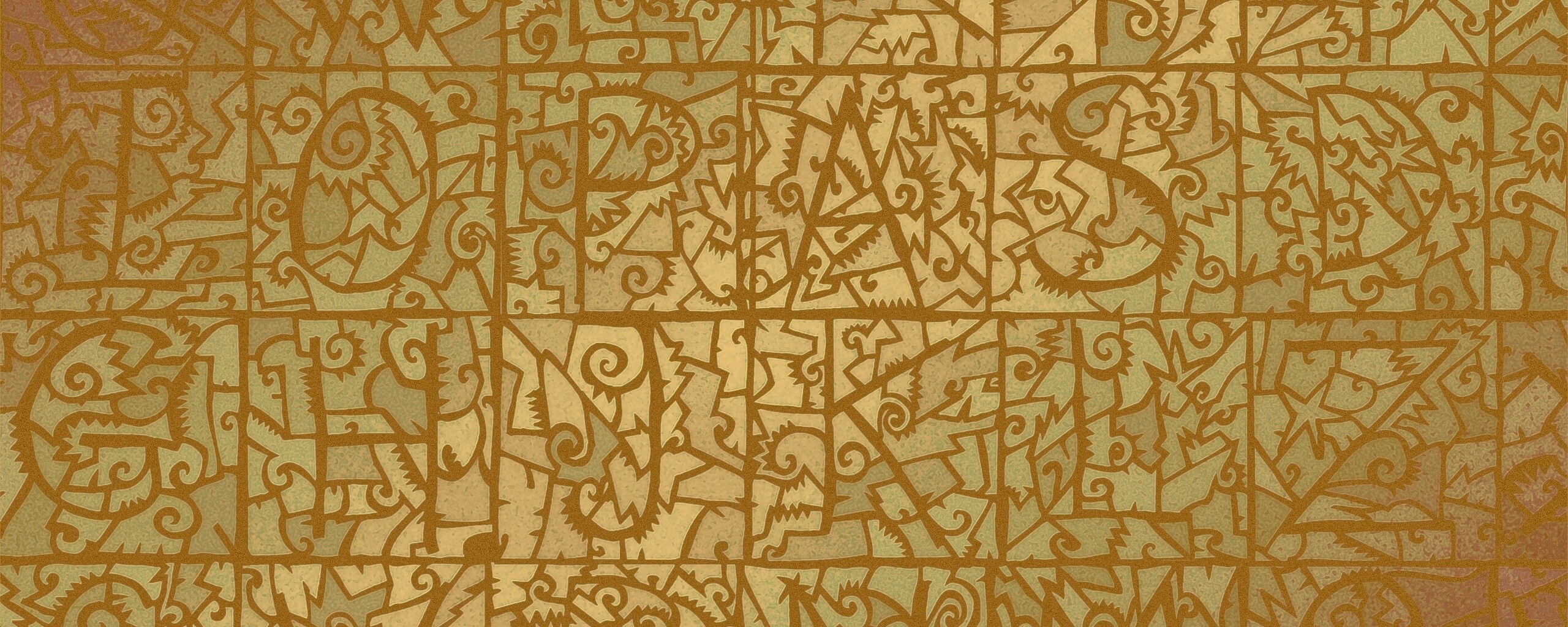 Витражные буквы обои